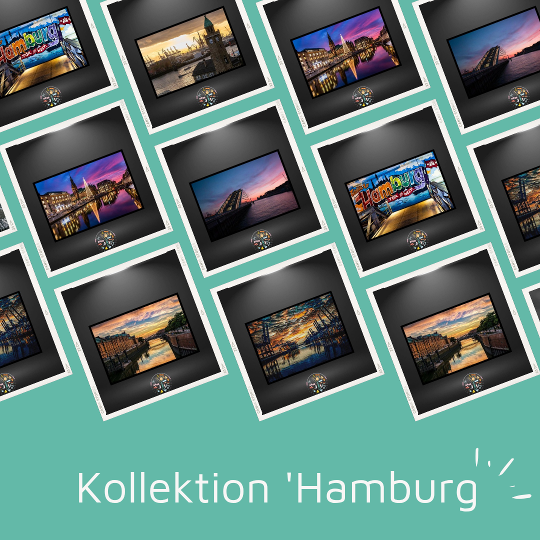 Diamond Painting Hamburg - Bilder aus Hamburg mit eckigen Steinen