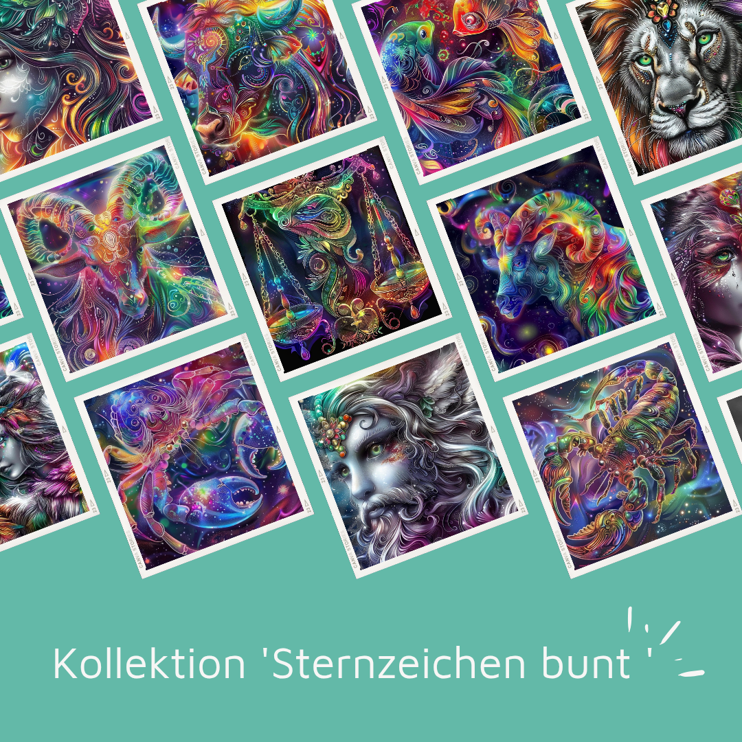 Sternzeichen bunt