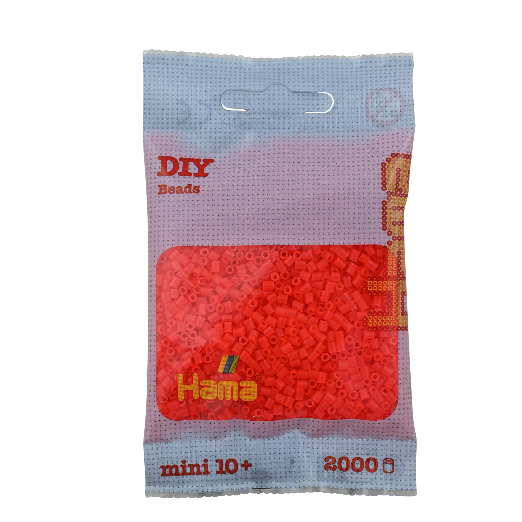 2000 Mini Bügelperlen - Neon - Rot von Spielzeughafen
