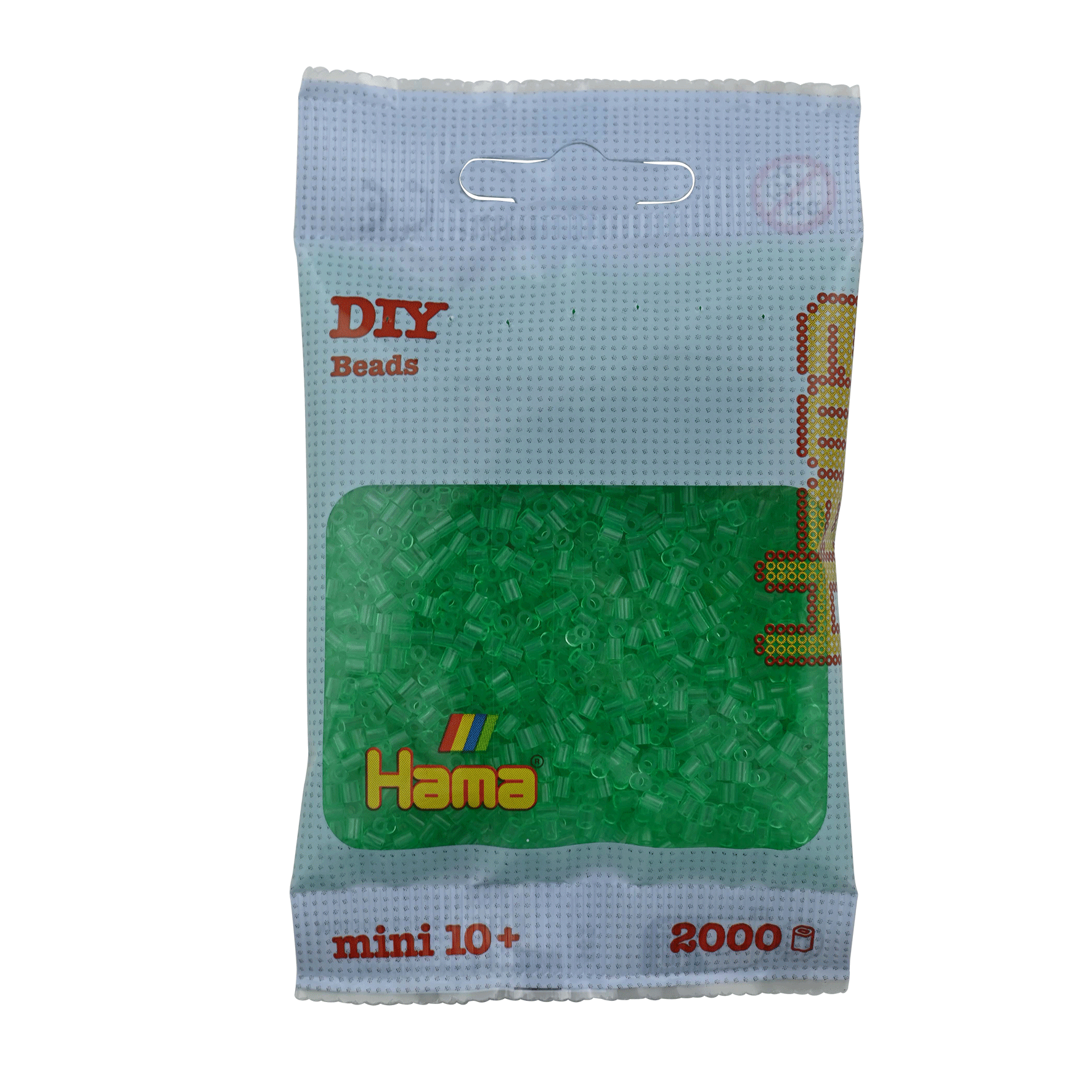 2000 Mini Bügelperlen - Transparent - Grün von Spielzeughafen