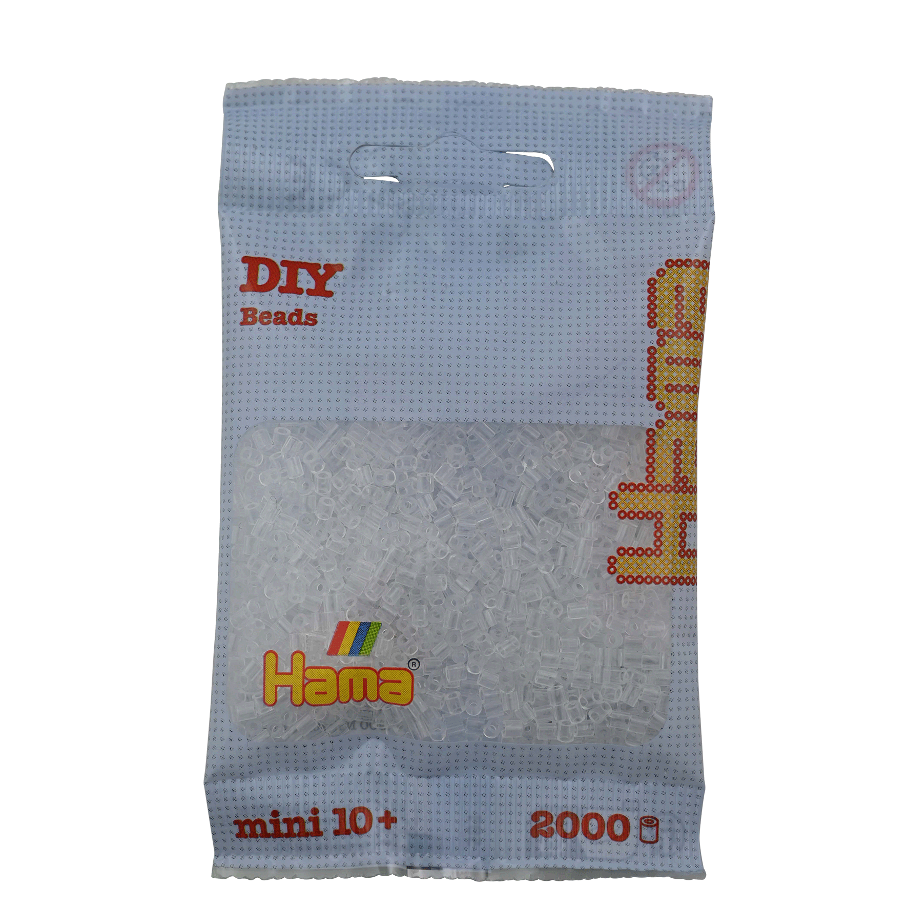 2000 Mini Bügelperlen - Transparent - Weiß von Spielzeughafen