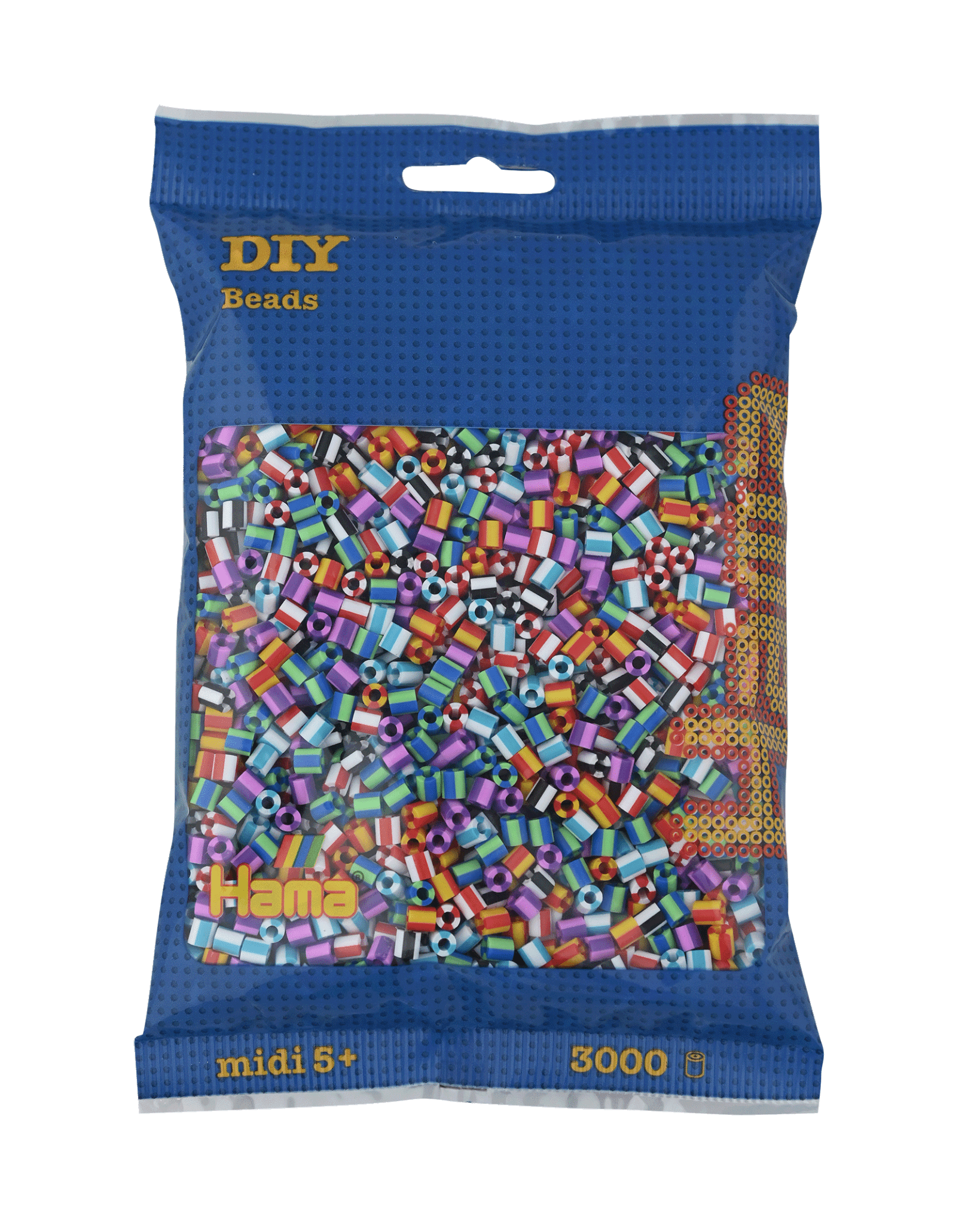 3000 Hama Midi Bügelperlen - Mix 90 gestreift von Spielzeughafen