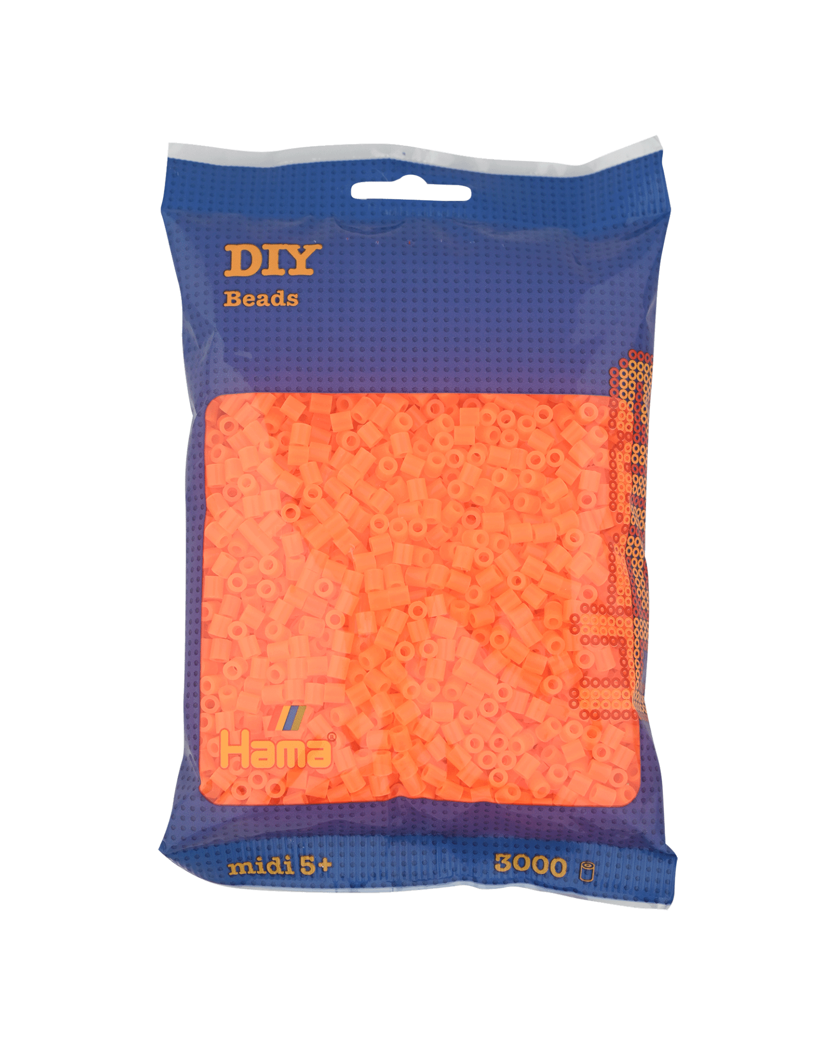 3000 Hama Midi Bügelperlen - Neon - Orange von Spielzeughafen