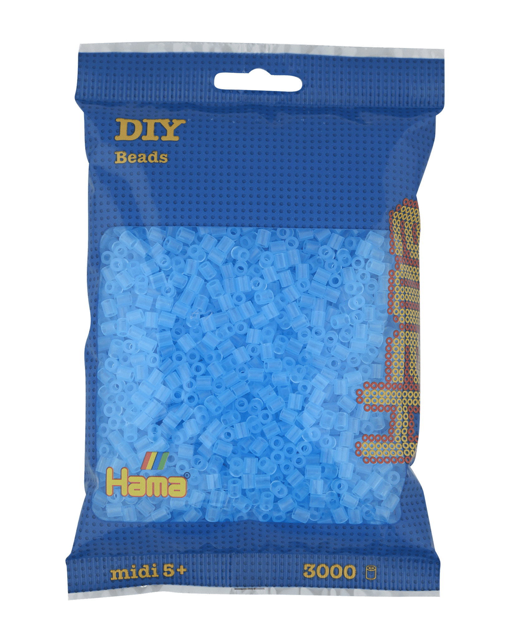 3000 Hama Midi Bügelperlen - Transparent - Aqua von Spielzeughafen