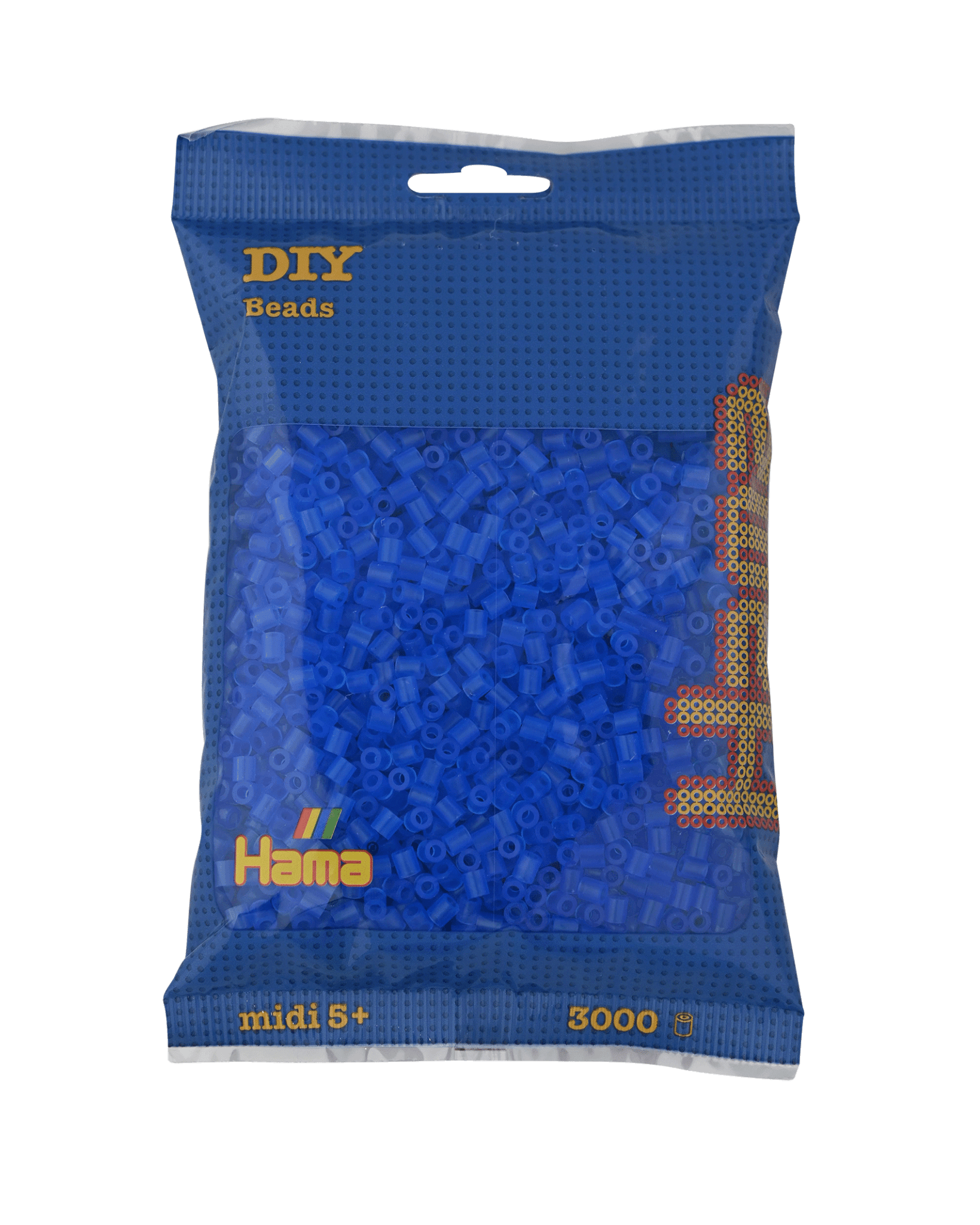 3000 Hama Midi Bügelperlen - Transparent - Blau von Spielzeughafen