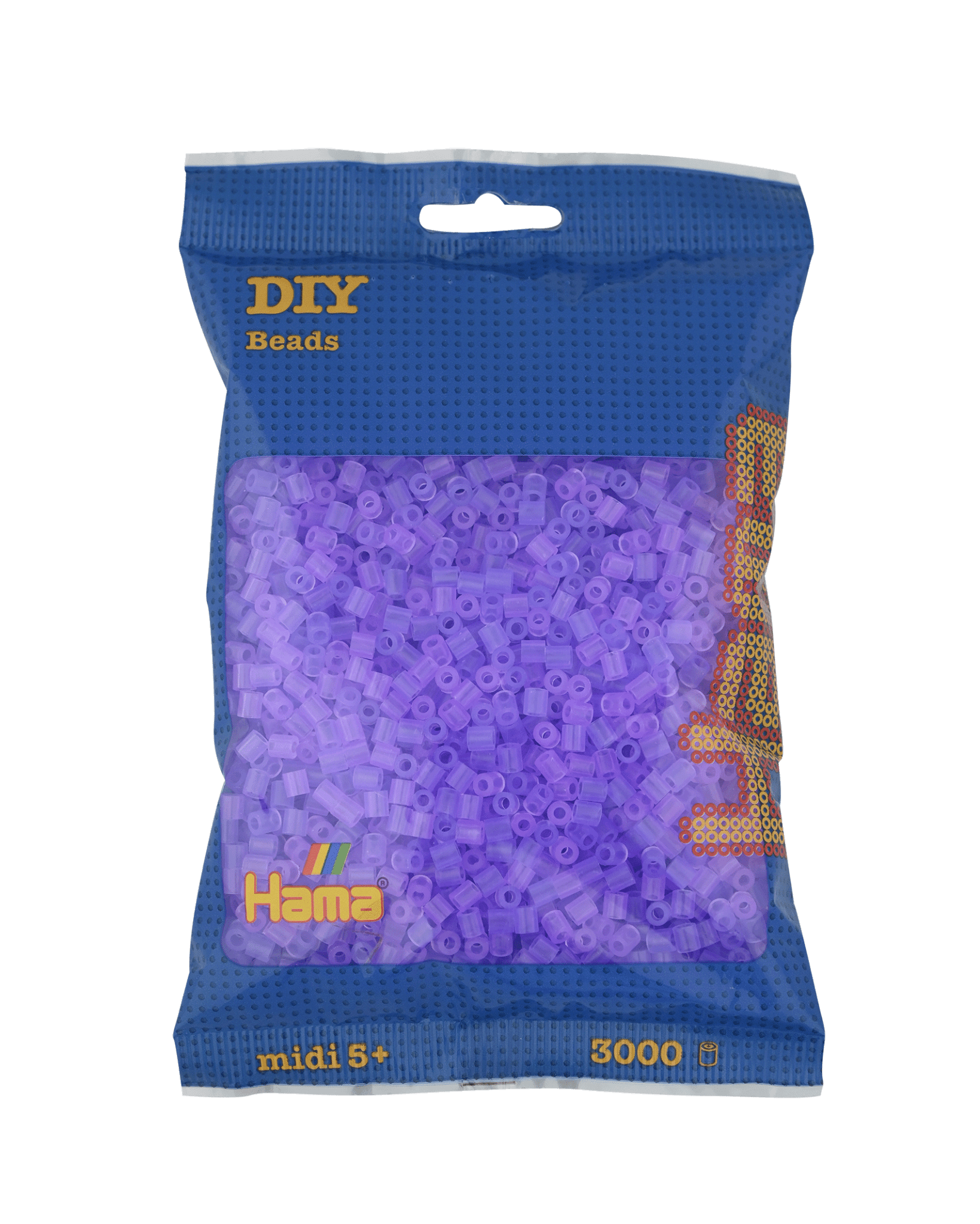 3000 Hama Midi Bügelperlen - Transparent - Flieder von Spielzeughafen