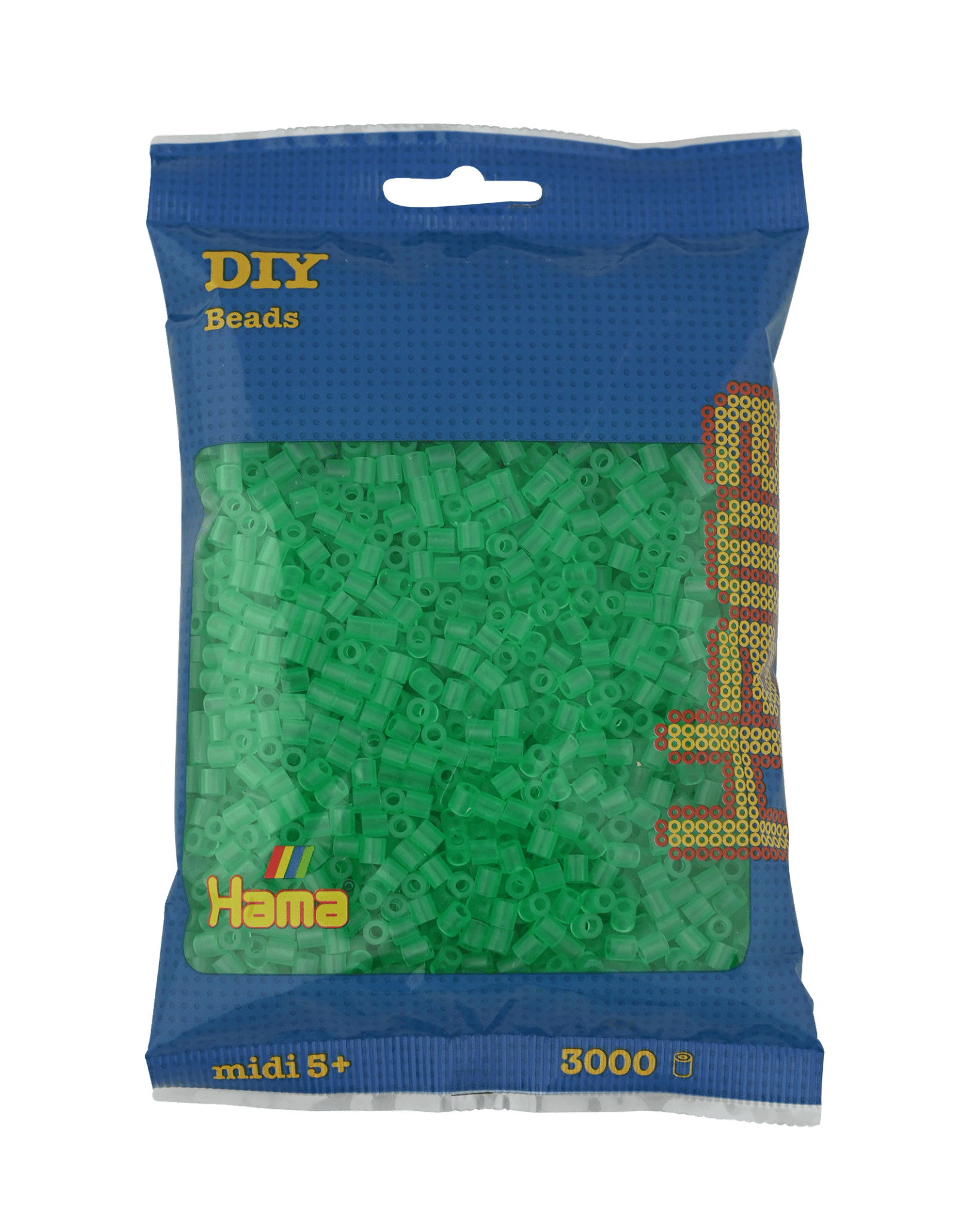 3000 Hama Midi Bügelperlen - Transparent - Grün von Spielzeughafen