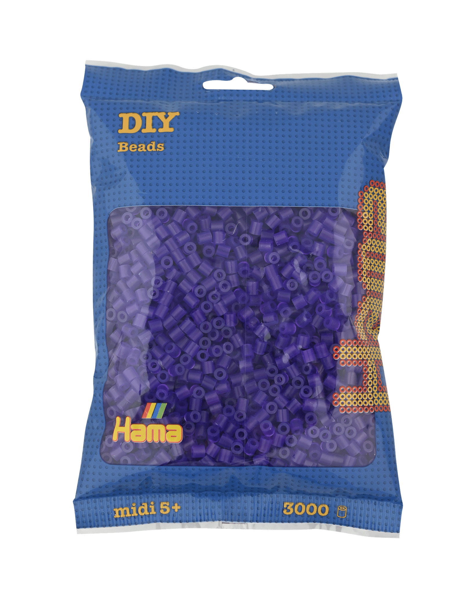 3000 Hama Midi Bügelperlen - Transparent - Lila von Spielzeughafen