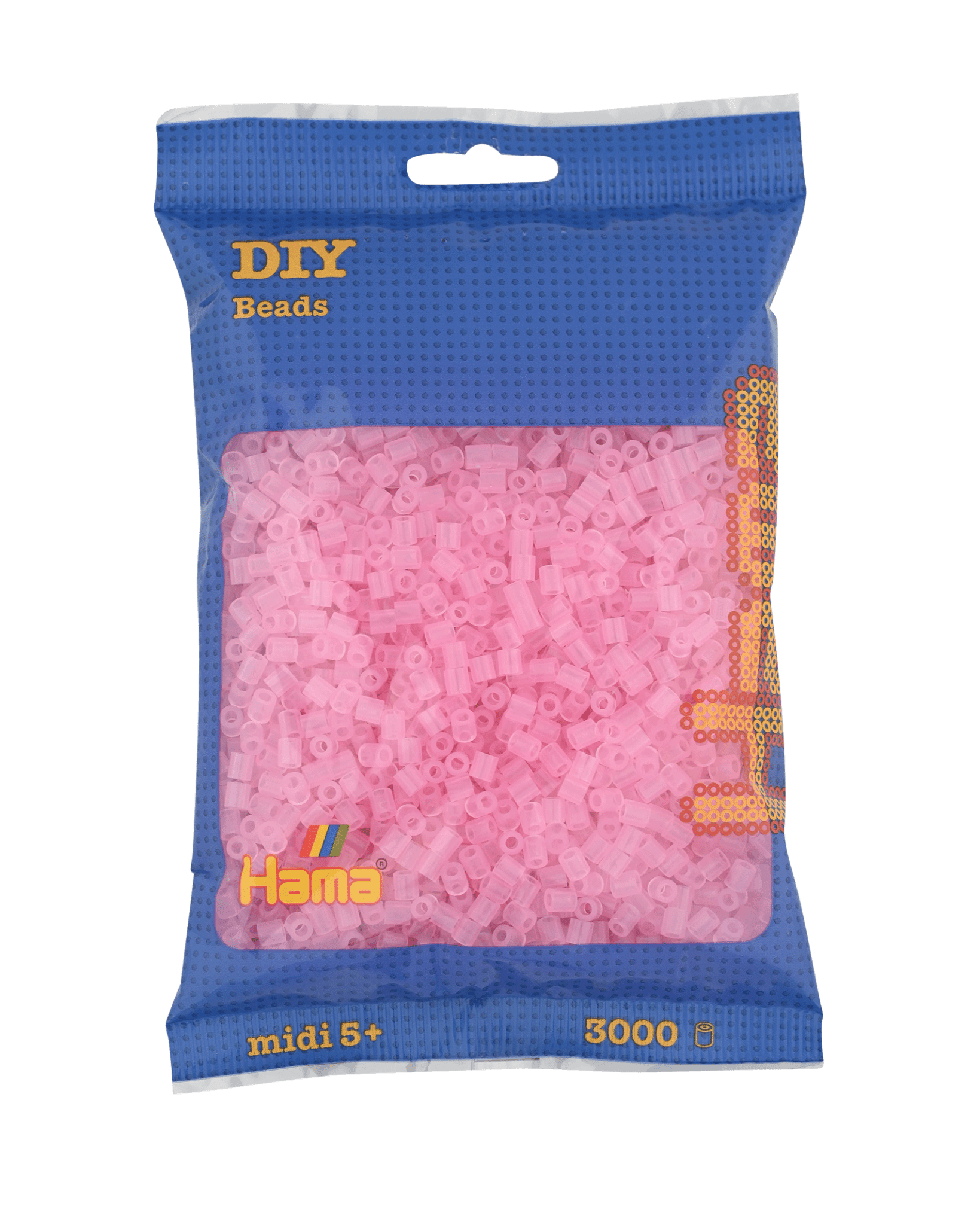 3000 Hama Midi Bügelperlen - Transparent - Pink von Spielzeughafen