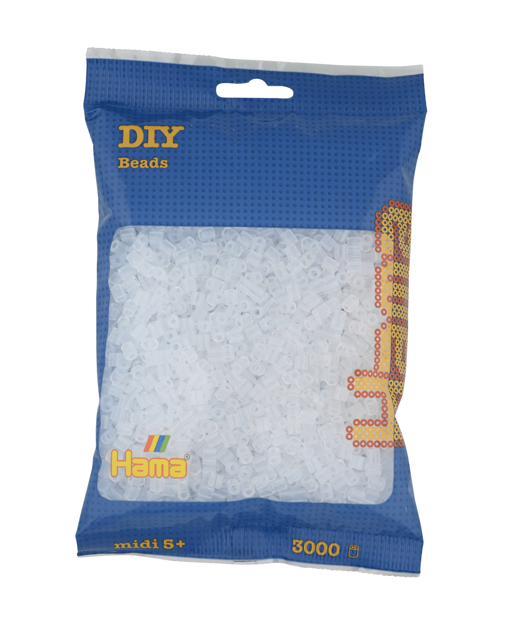 3000 Hama Midi Bügelperlen - Transparent - Weiß von Spielzeughafen