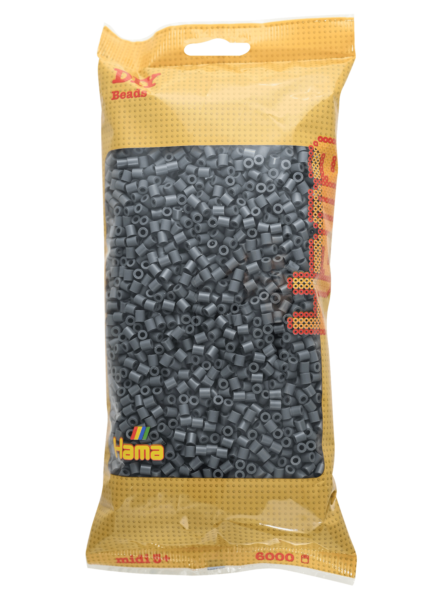 6000 Hama Midi Bügelperlen - Dunkelgrau von Spielzeughafen