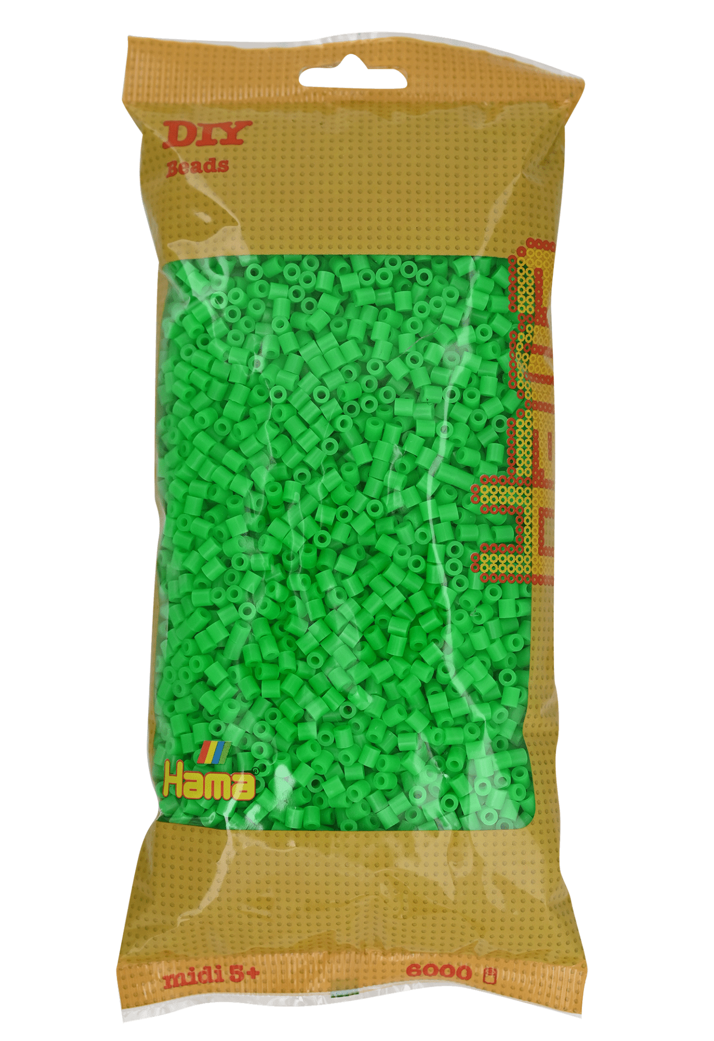 6000 Hama Midi Bügelperlen - Fluor - Grün von Spielzeughafen