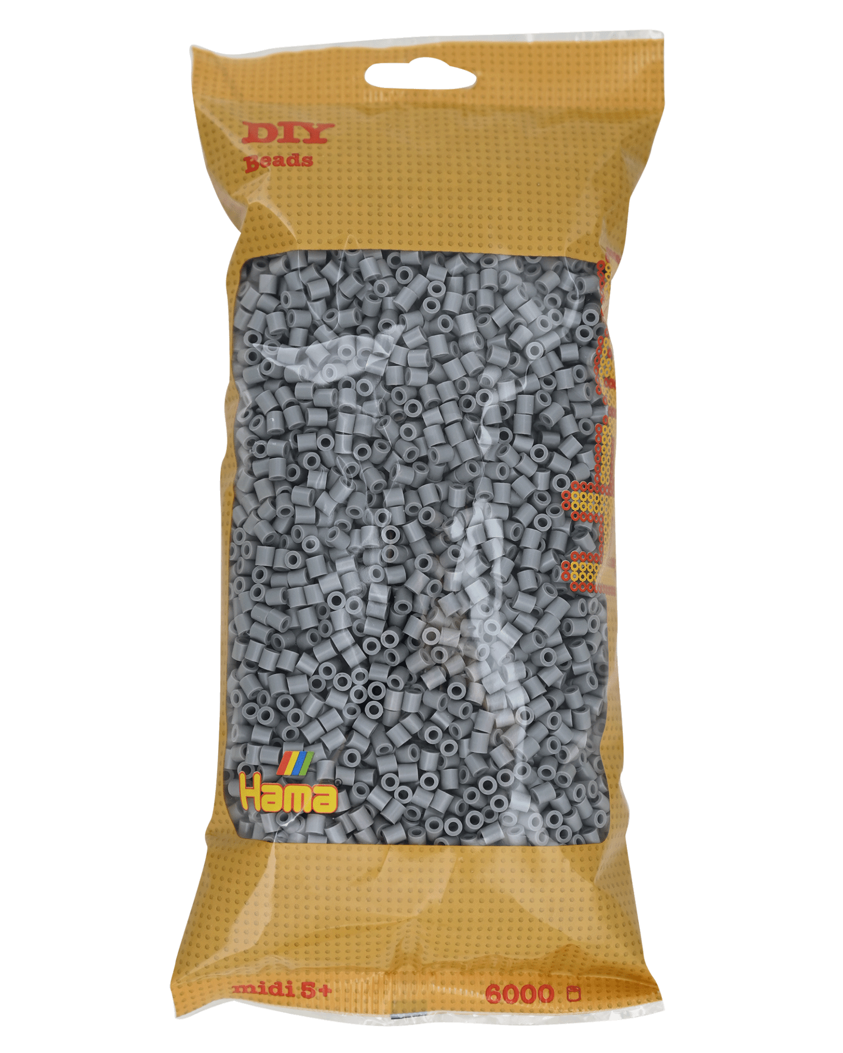6000 Hama Midi Bügelperlen - Grau von Spielzeughafen