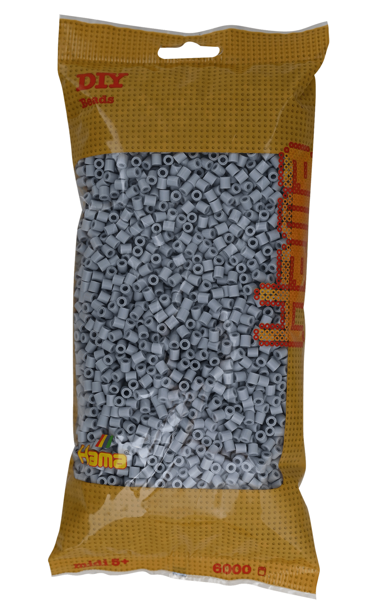 6000 Hama Midi Bügelperlen - Hellgrau von Spielzeughafen