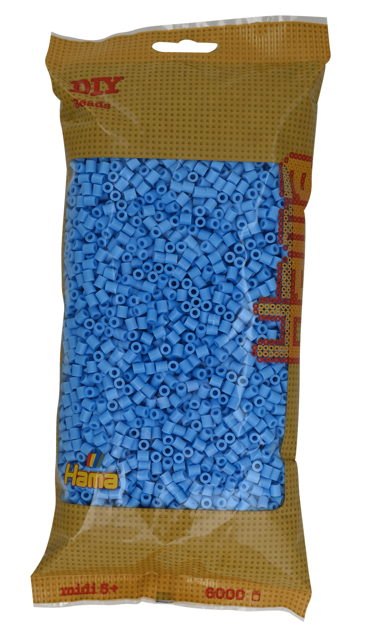 6000 Hama Midi Bügelperlen - Pastell - Blau von Spielzeughafen