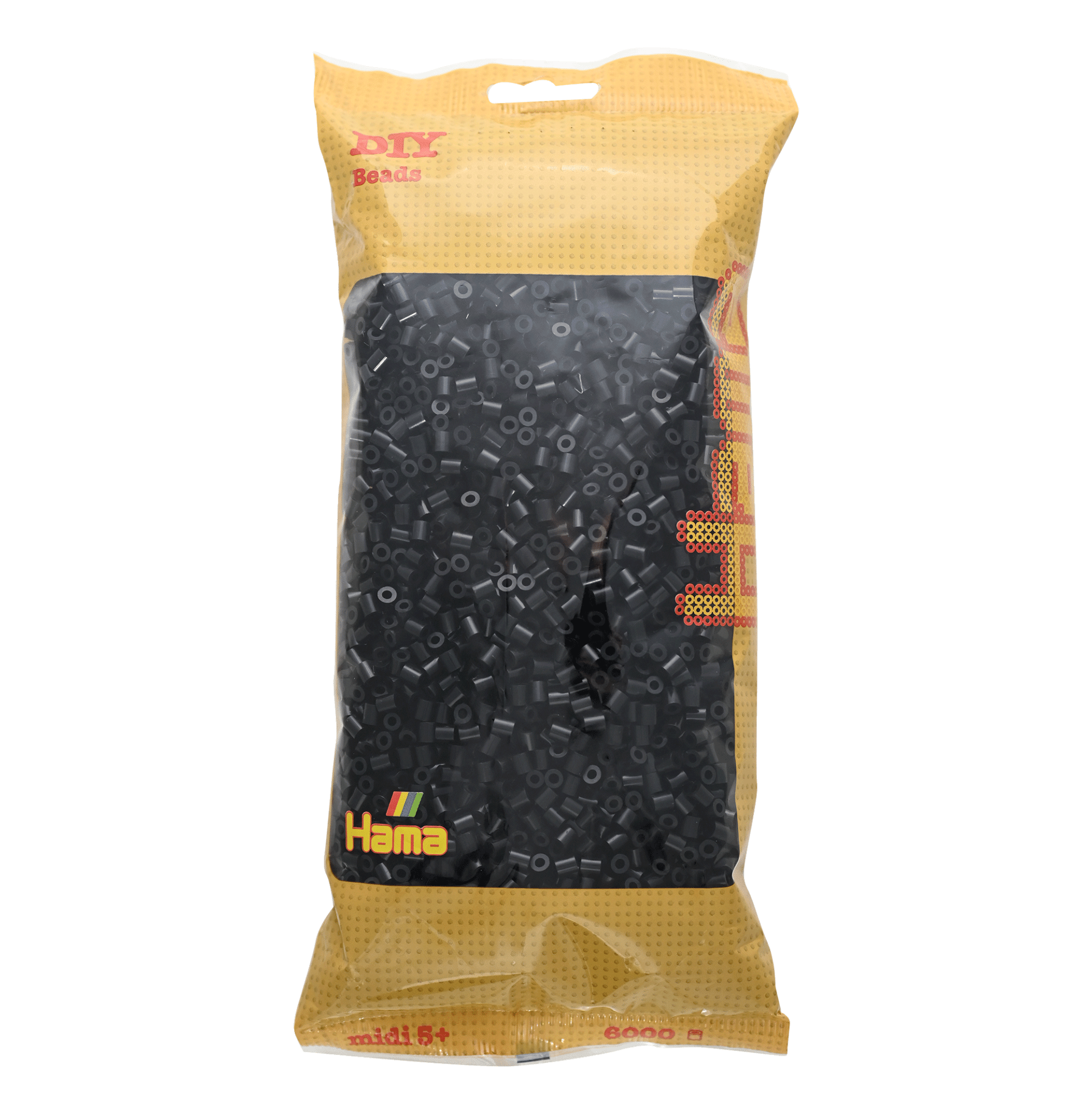 6000 Hama Midi Bügelperlen - Schwarz von Spielzeughafen