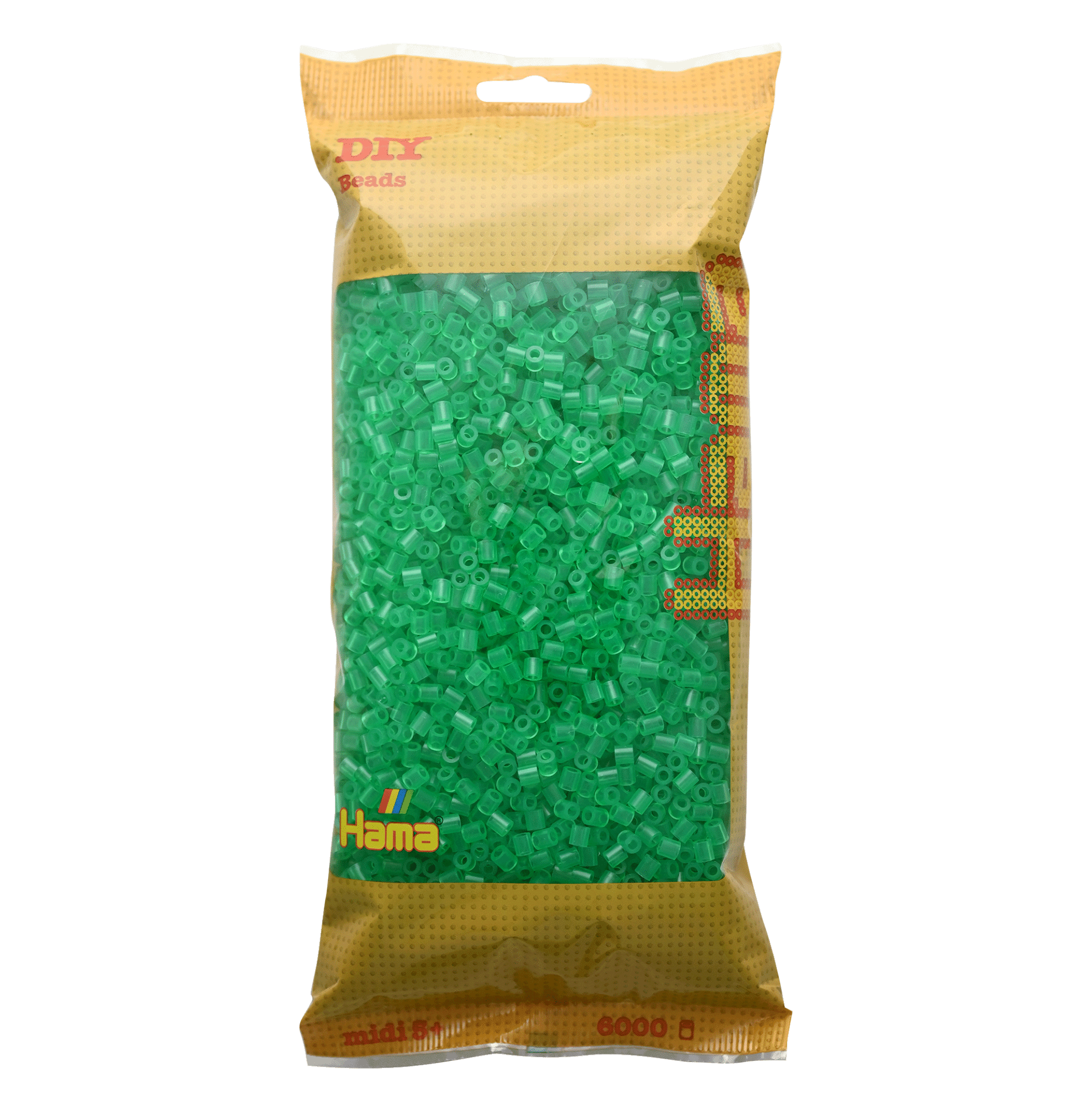 6000 Hama Midi Bügelperlen - Transparent - Grün von Spielzeughafen