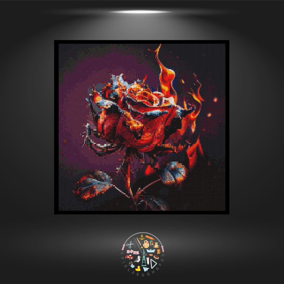 Burning Rose - Quadratisch von Spielzeughafen