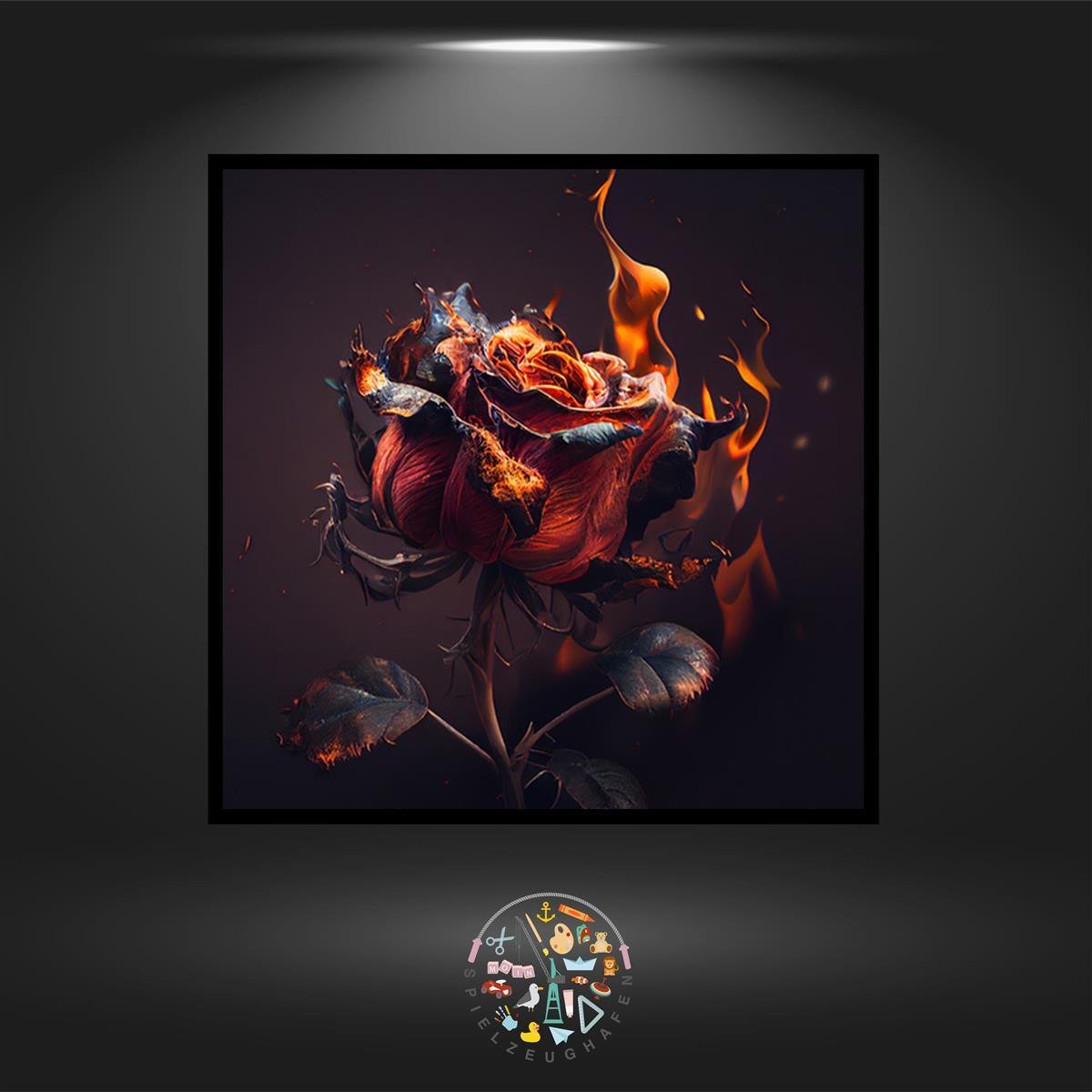 Burning Rose - Strass / Rhinestone von Spielzeughafen