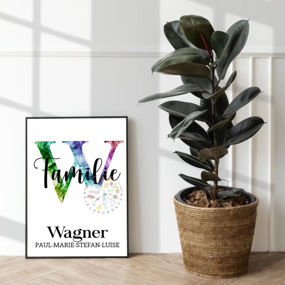 Dein Familienname als Diamond Painting von Spielzeughafen