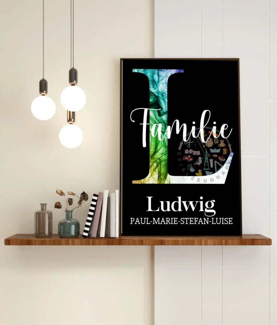 Dein Familienname als Diamond Painting von Spielzeughafen