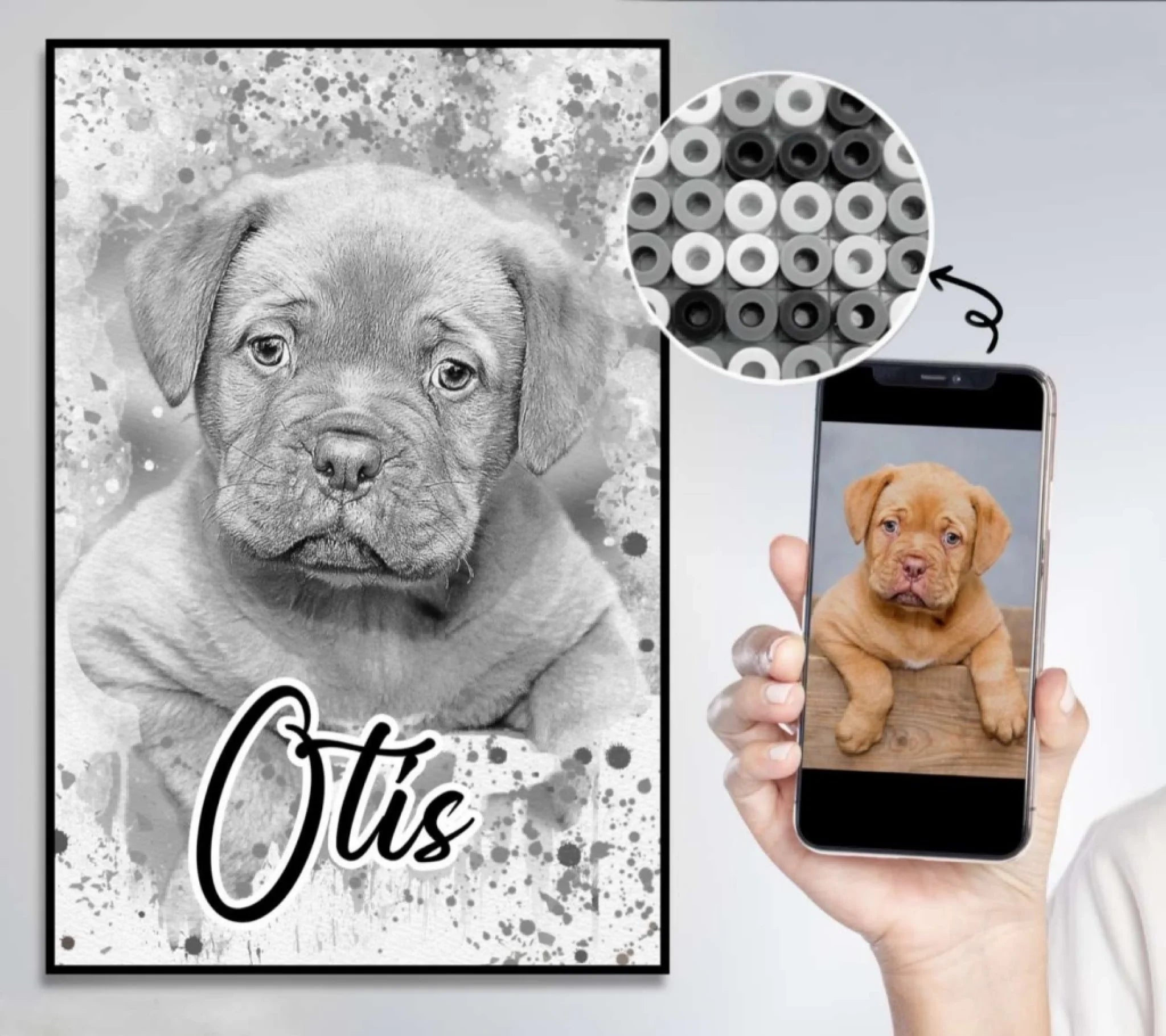 Dein Liebling - als Aquarell Bügelperlen Painting von Spielzeughafen