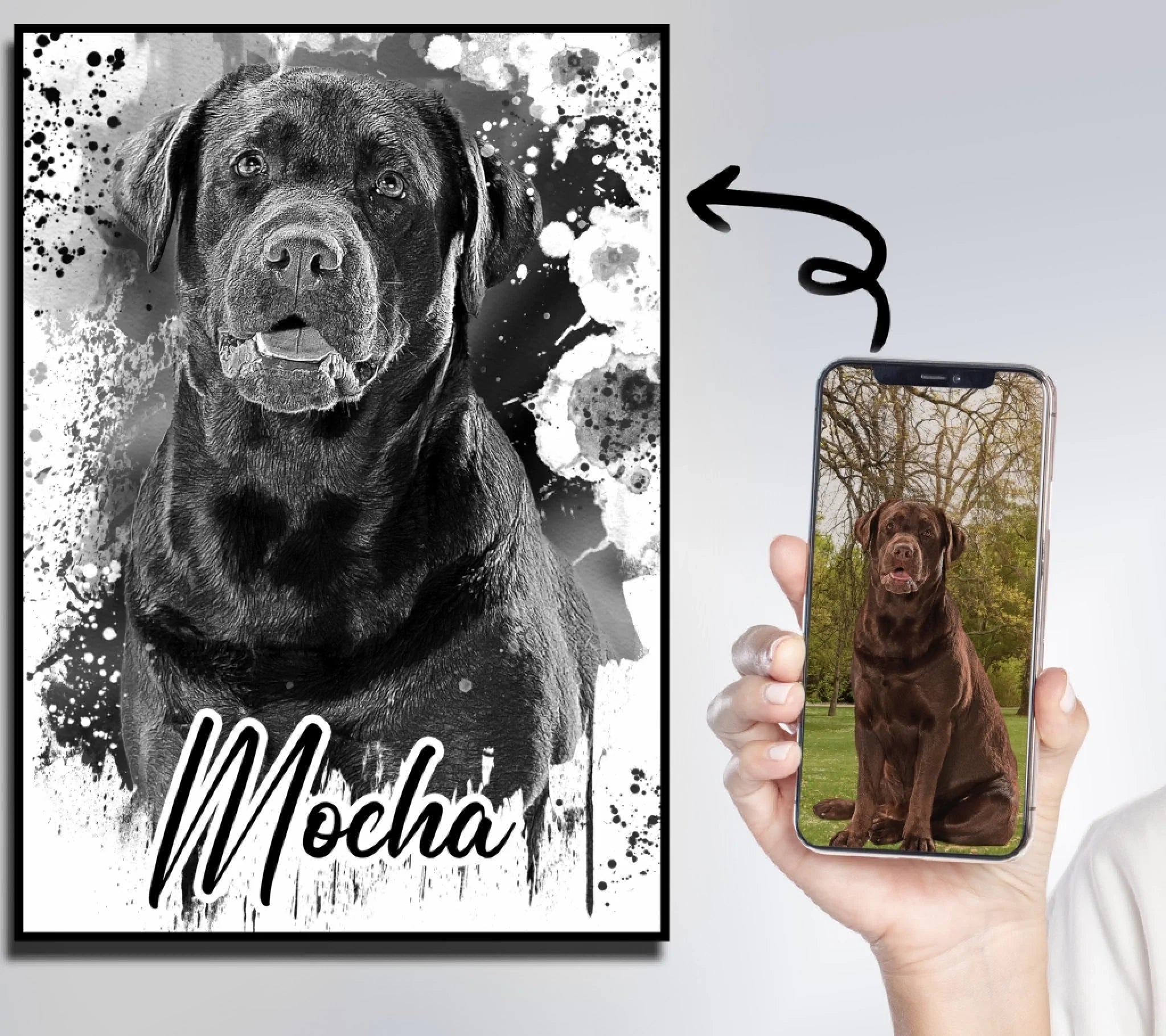 Dein Liebling - als Aquarell Bügelperlen Painting von Spielzeughafen