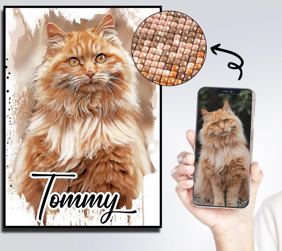 Dein Liebling - als Aquarell Diamond Painting (eckige Steine) von Spielzeughafen