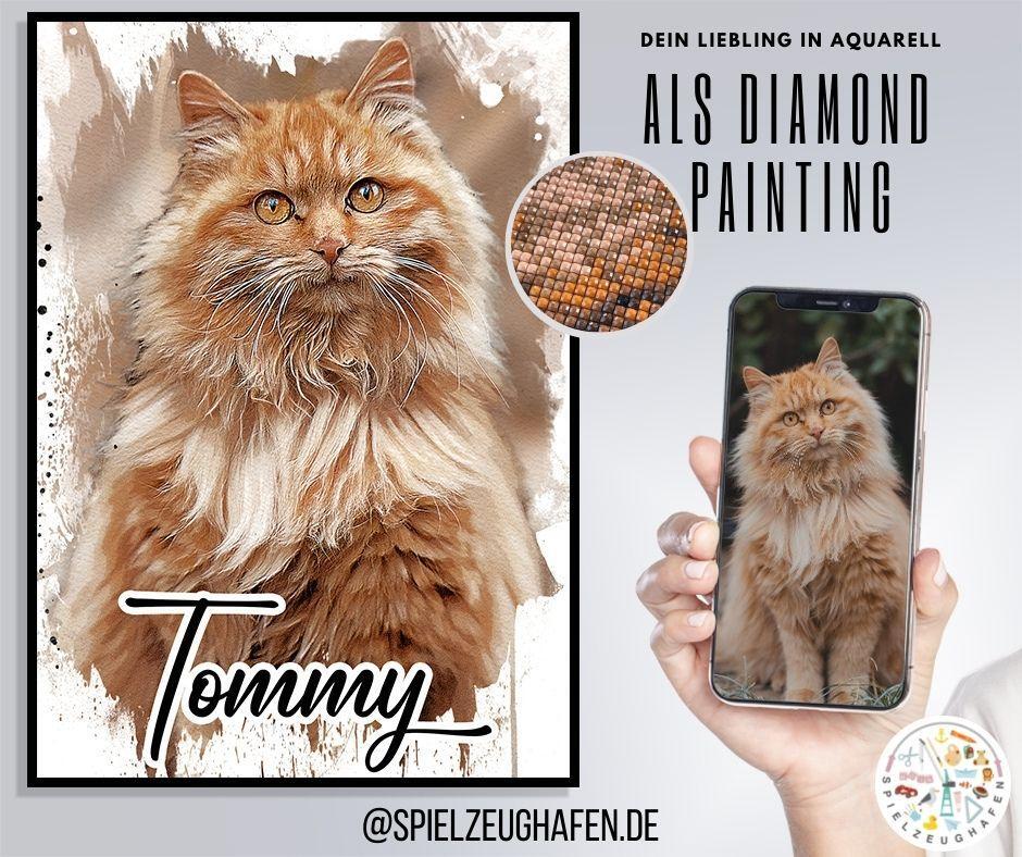 Dein Liebling - als Aquarell Diamond Painting (eckige Steine) von Spielzeughafen