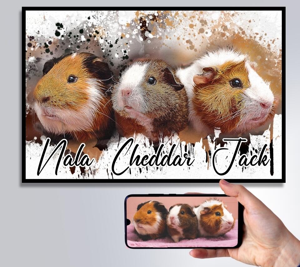 Dein Liebling - als Aquarell Diamond Painting (eckige Steine) von Spielzeughafen