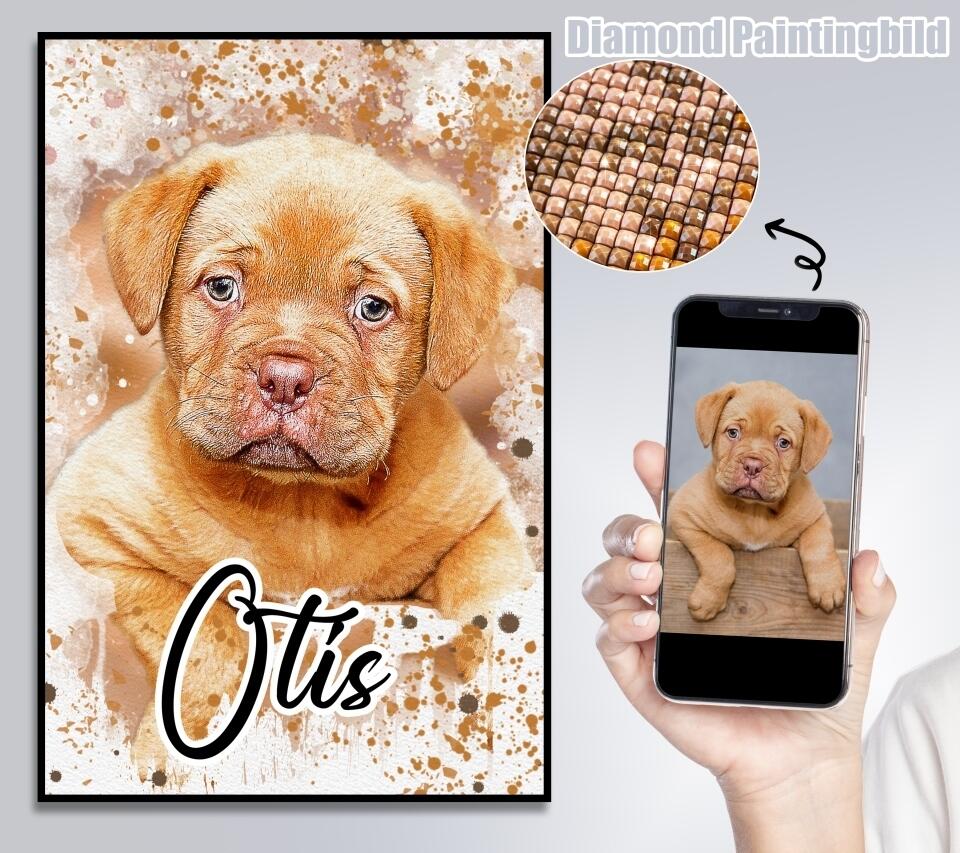 Dein Liebling - als Aquarell Diamond Painting (eckige Steine) von Spielzeughafen