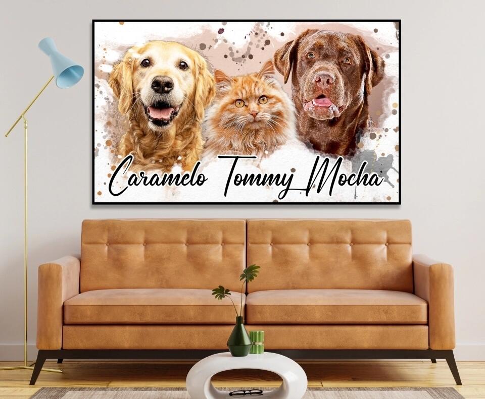 Dein Liebling - als Aquarell Diamond Painting (eckige Steine) von Spielzeughafen