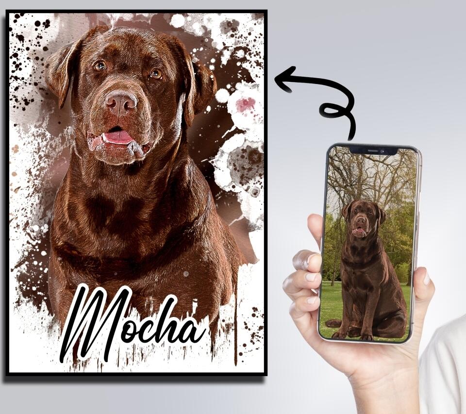 Dein Liebling - als Aquarell Diamond Painting (eckige Steine) von Spielzeughafen