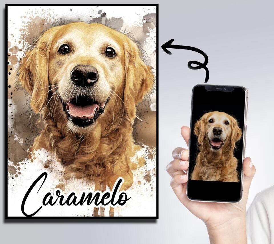 Dein Liebling - als Aquarell Diamond Painting (eckige Steine) von Spielzeughafen