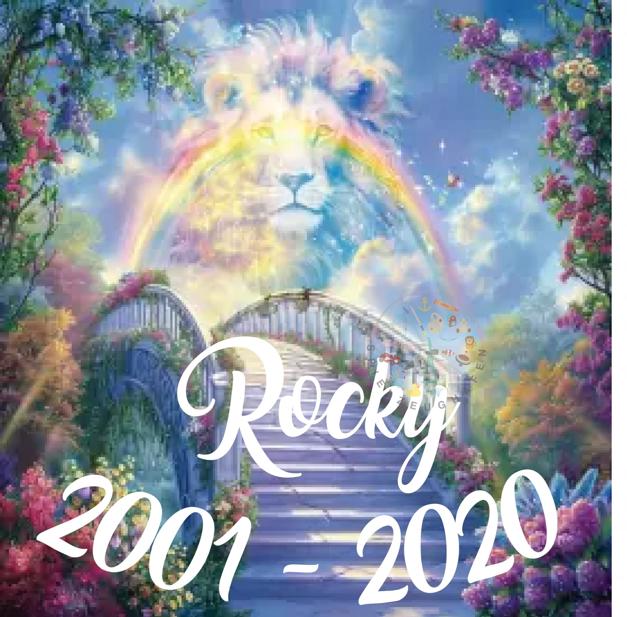 Dein Liebling unvergessen auf der Regenbogenbrücke als Diamond Painting von Spielzeughafen