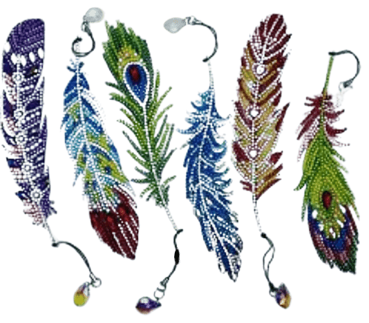 Diamond Painting Anhänger Federn (19) von Spielzeughafen