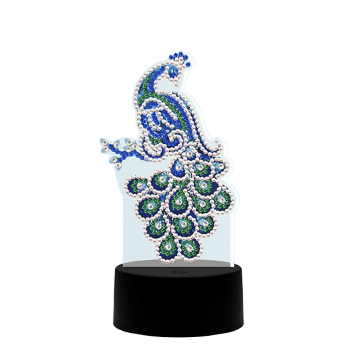 Diamond Painting Lampe 'Pfau' (27) von Spielzeughafen