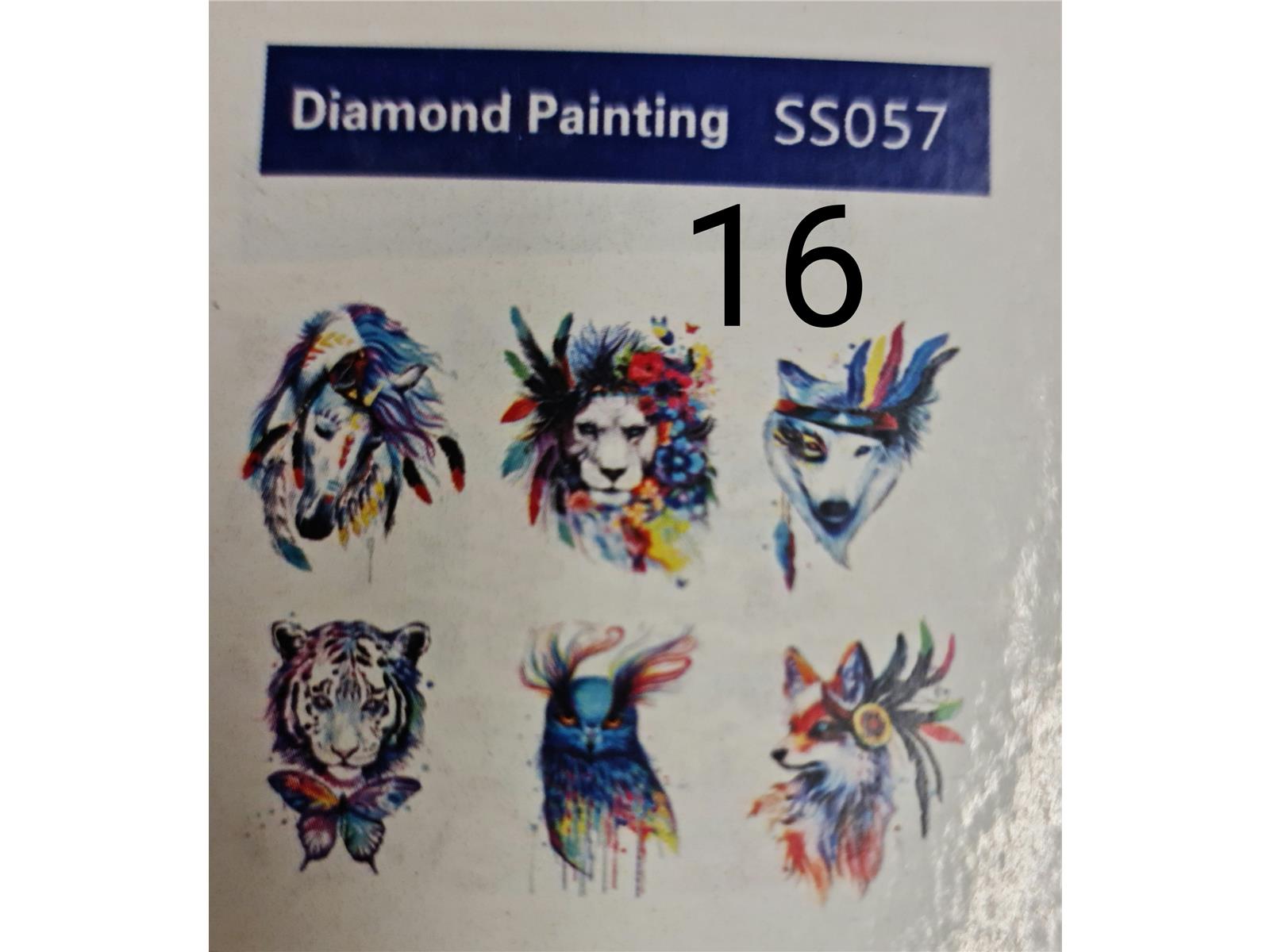 Diamond Painting Sticker - Set Tiere (16) von Spielzeughafen