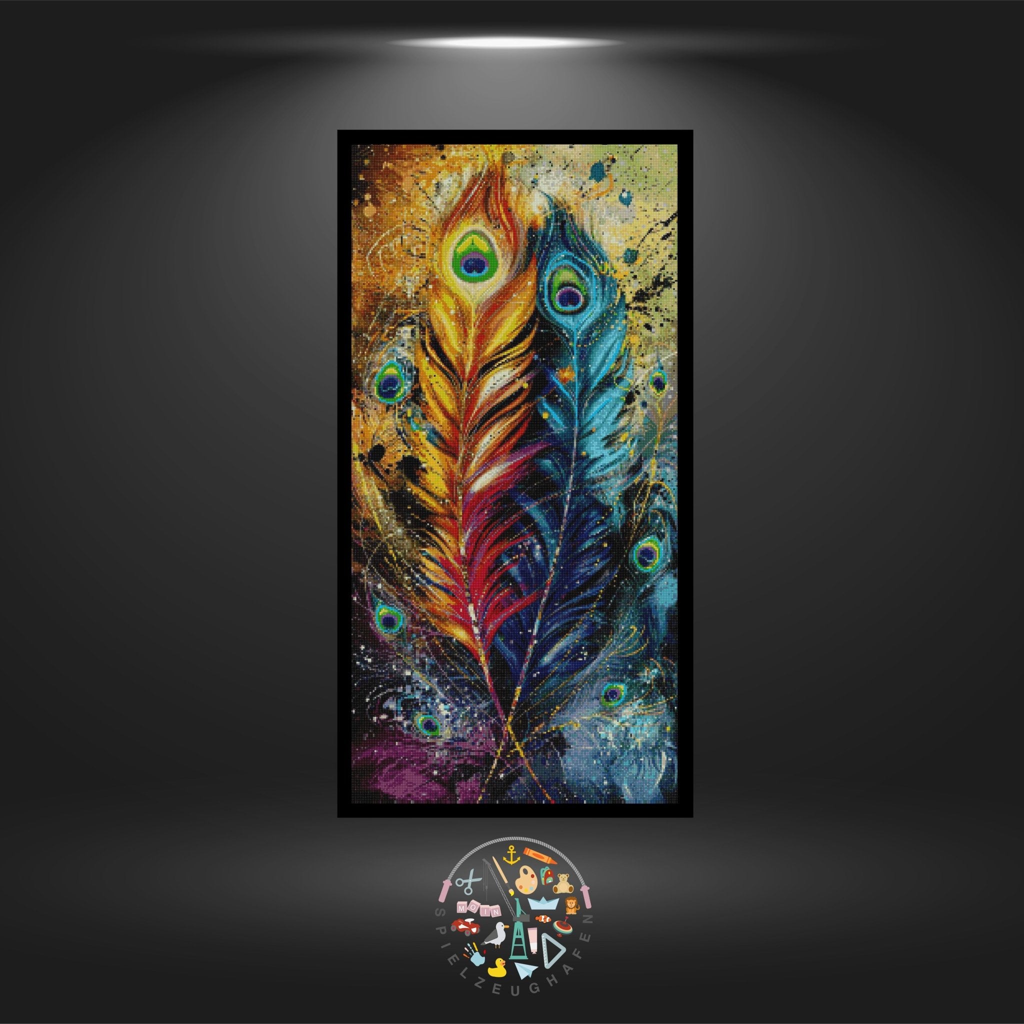 Feather of Love - Quadratisch mit eckig Strass und AB von Spielzeughafen