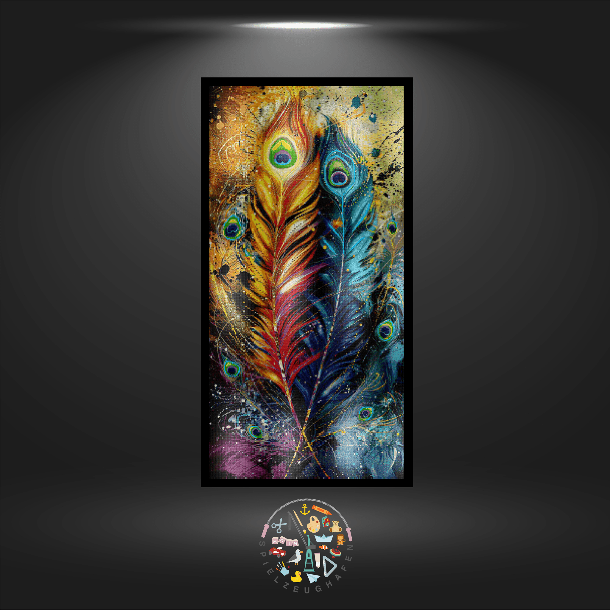 Feather of Love - Quadratisch mit eckig Strass und AB von Spielzeughafen