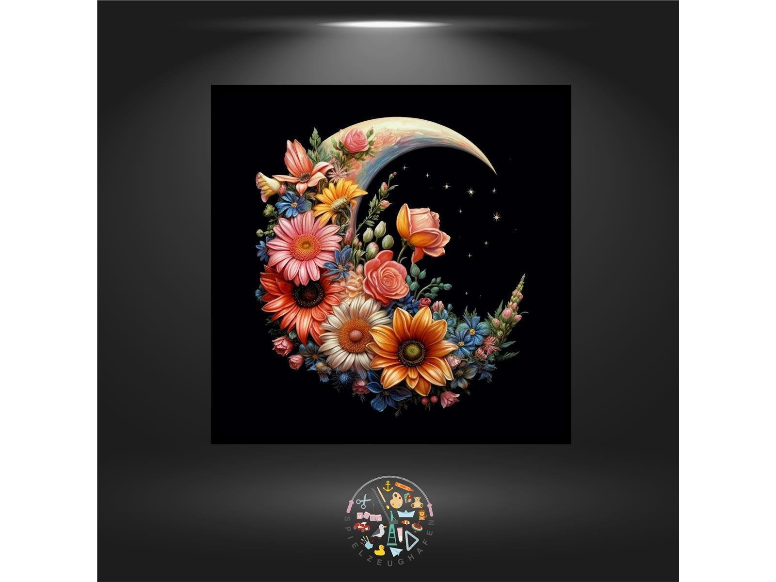 Flower Moon - Quadratisch von Spielzeughafen