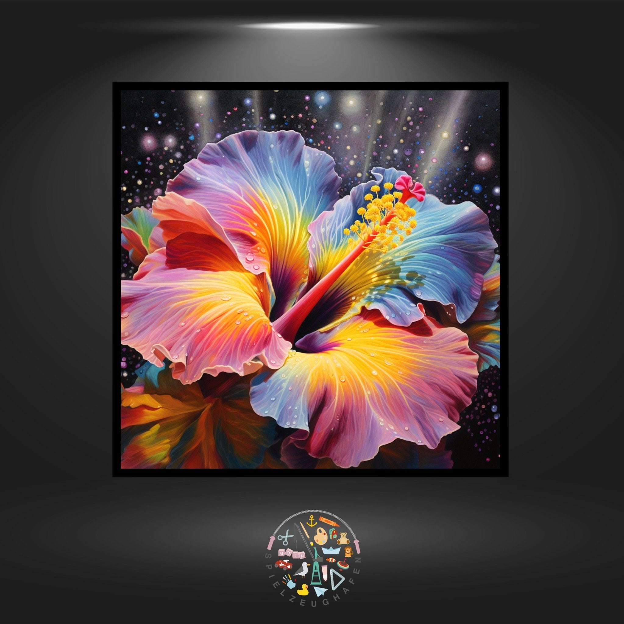 Flower of Hibiskus - Strass rund von Spielzeughafen