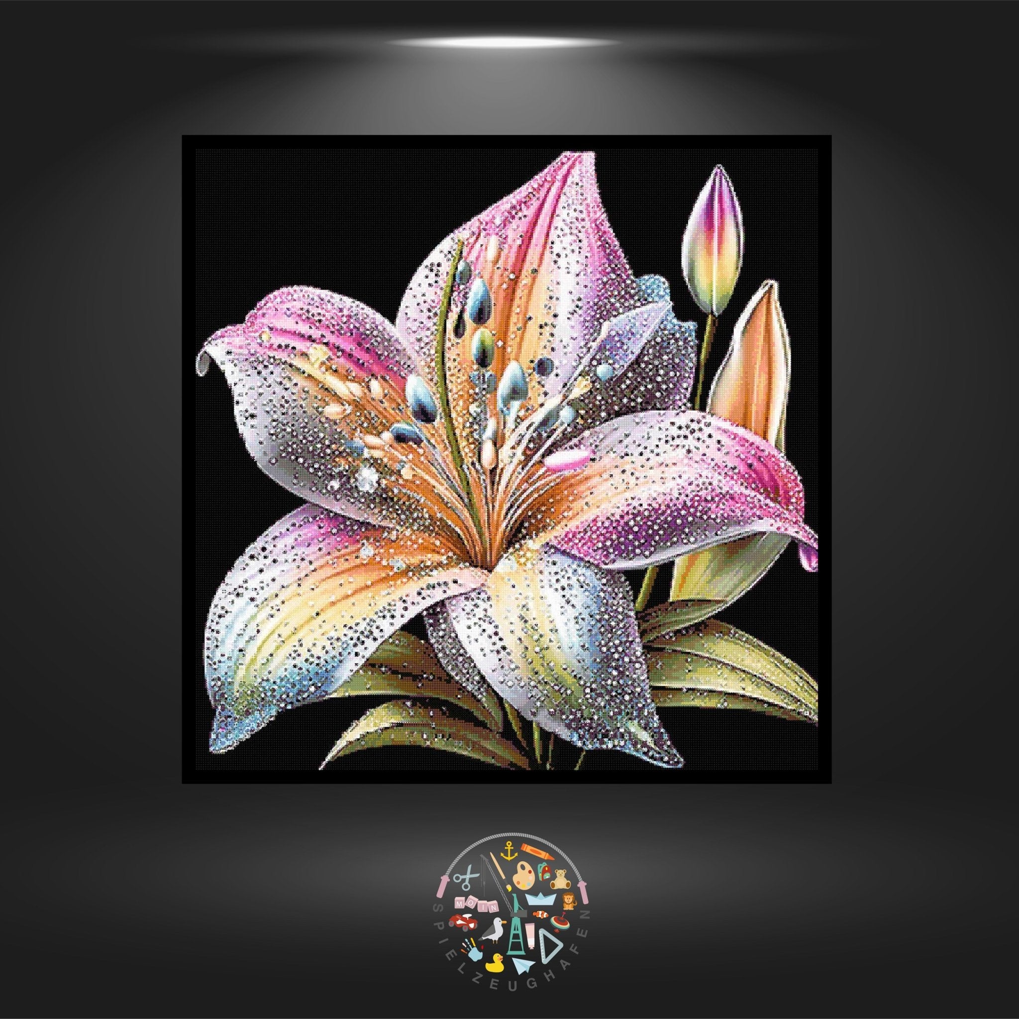 Flower of Lily - Strass rund von Spielzeughafen