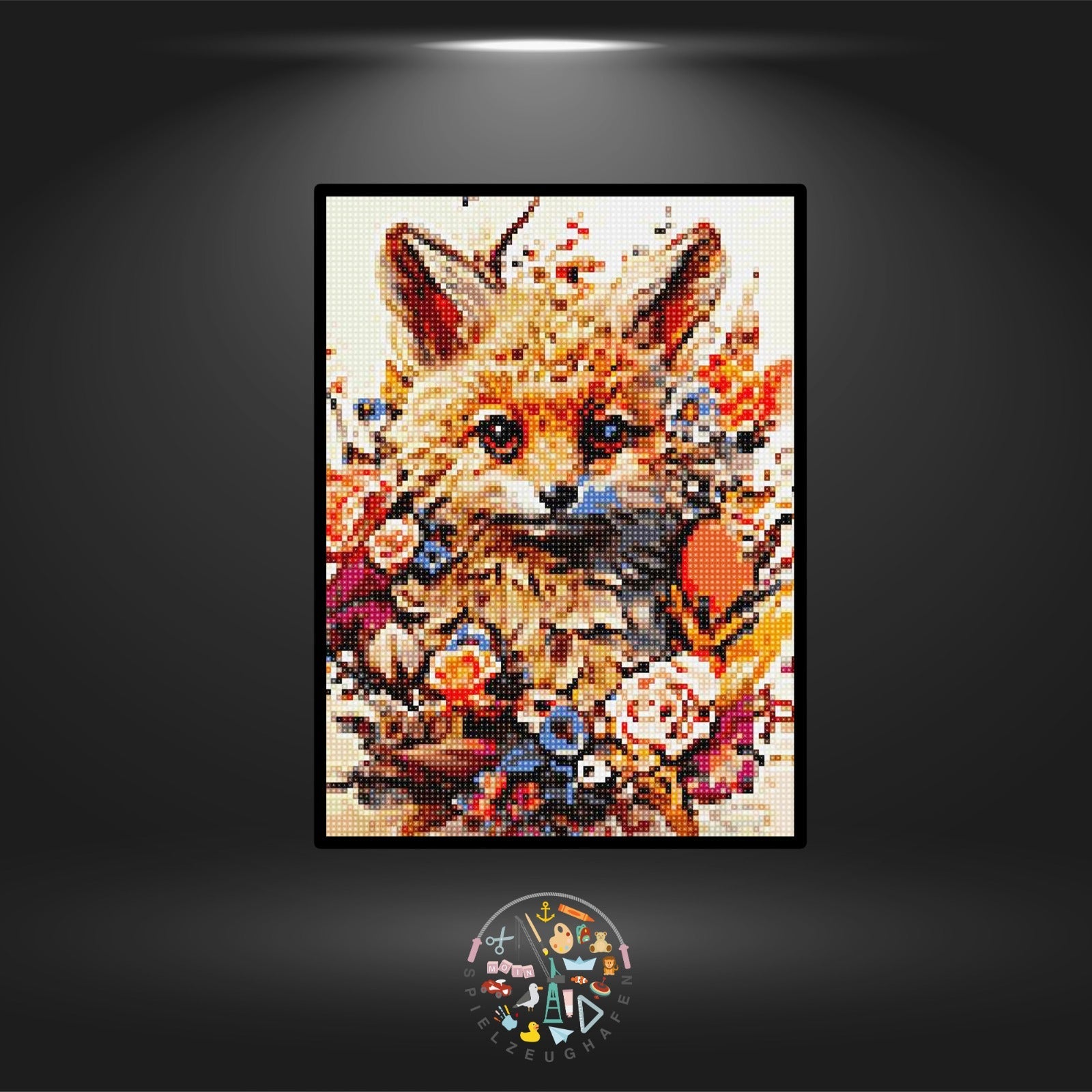 Fox - Quadratisch - Einsteigermotiv (für Anfänger geeignet) von Spielzeughafen