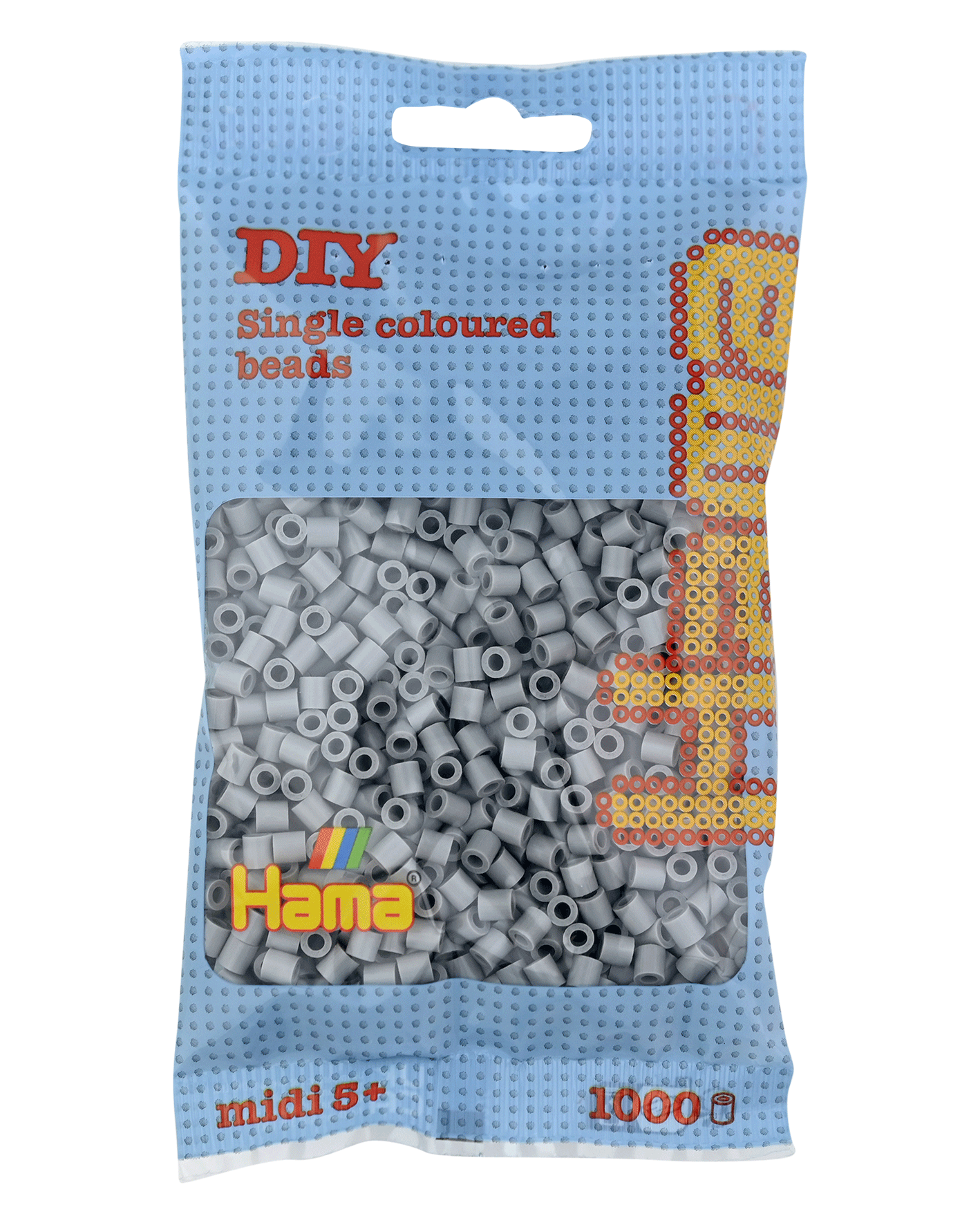 Hama Bügelperlen – Grau, Midi 5 mm (1000 Stk) von Spielzeughafen