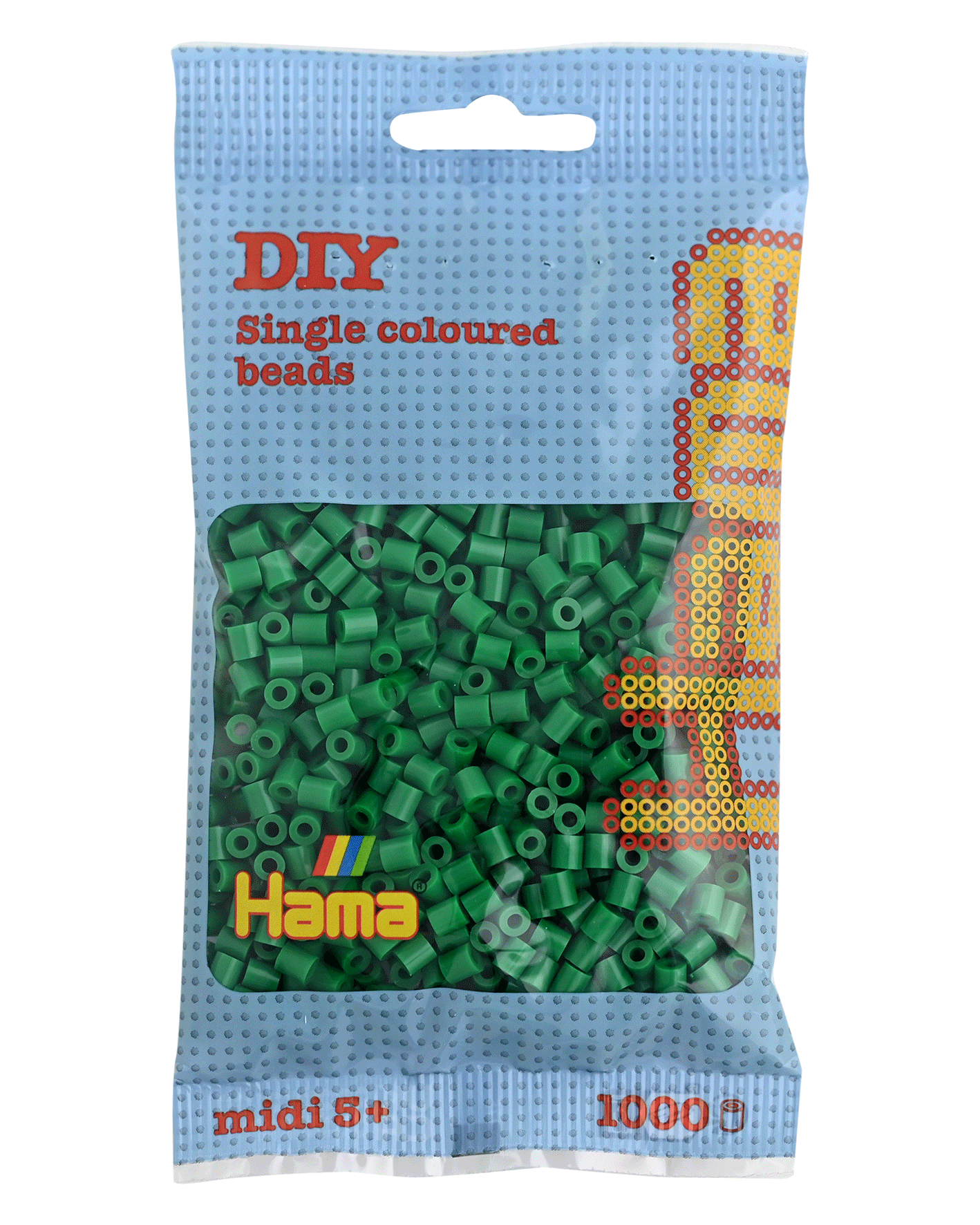 Hama Bügelperlen – Grün, Midi 5 mm (1000 Stk) von Spielzeughafen