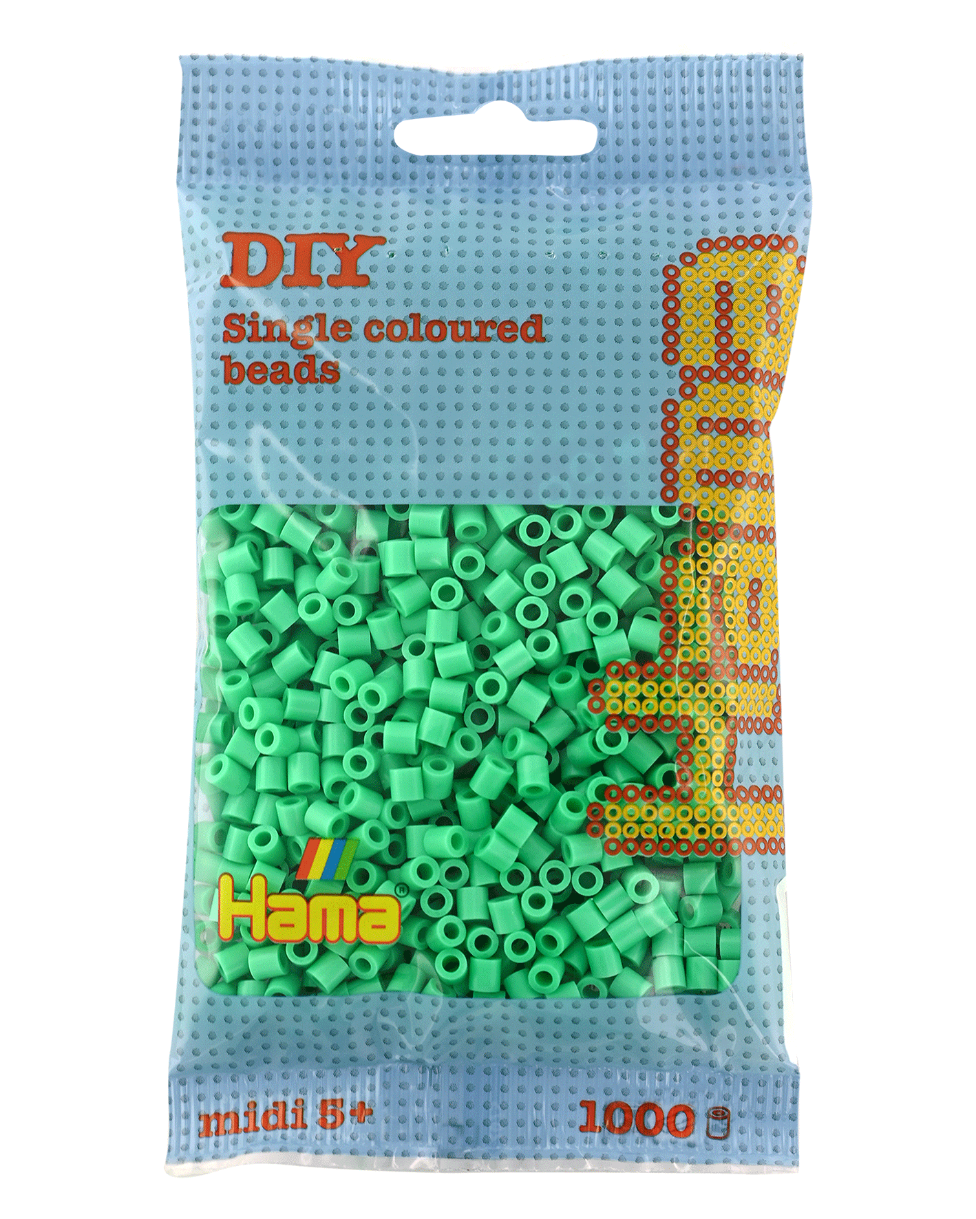 Hama Bügelperlen – Hellgrün, Midi 5 mm (1000 Stk) von Spielzeughafen