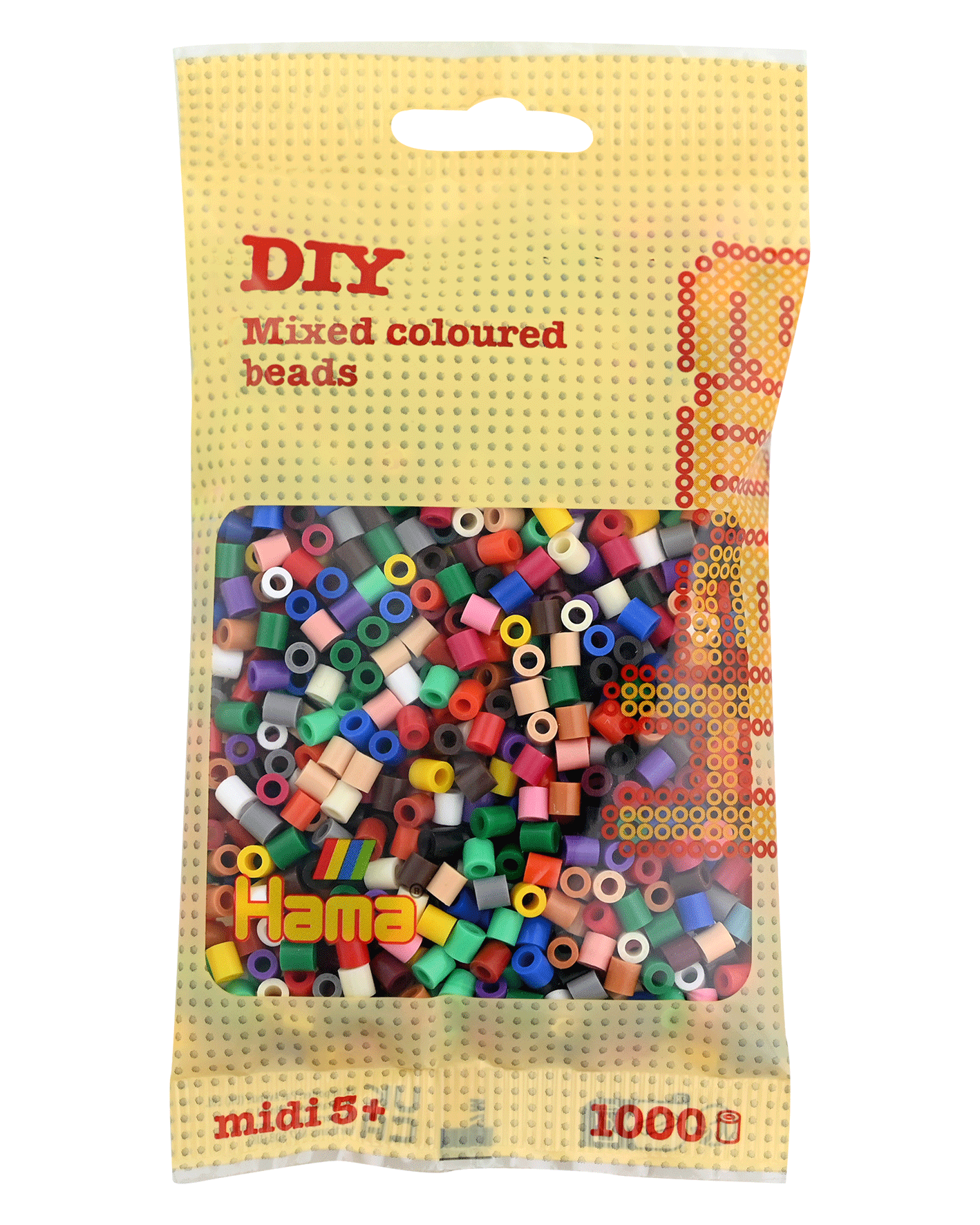 Hama Bügelperlen – Mischung 01 - 12, 17, 18, 20, 21, 26 - 31, Midi 5 mm (1000 Stk) von Spielzeughafen