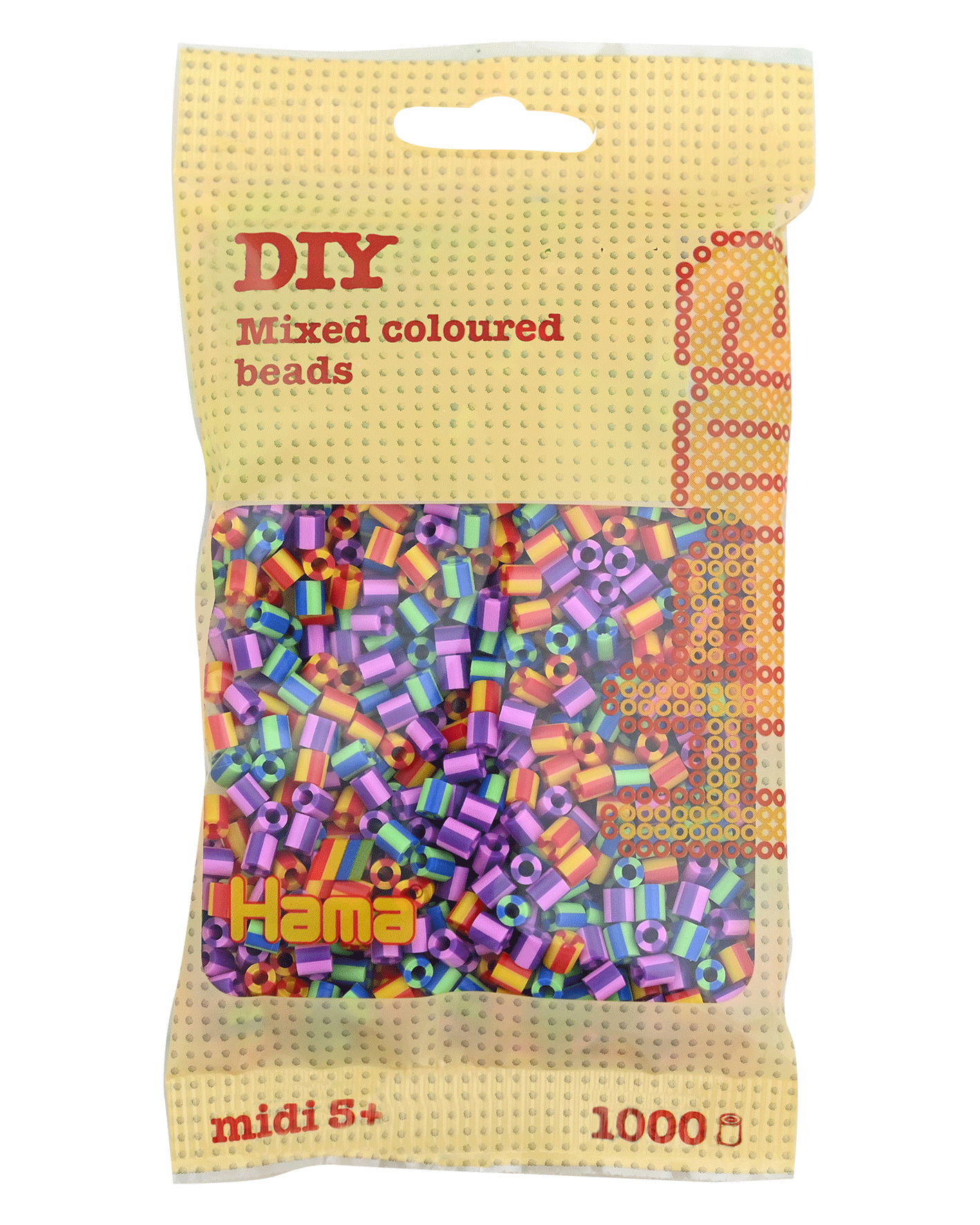 Hama Bügelperlen – Mix 92 gestreift, Midi 5 mm (1000 Stk) von Spielzeughafen