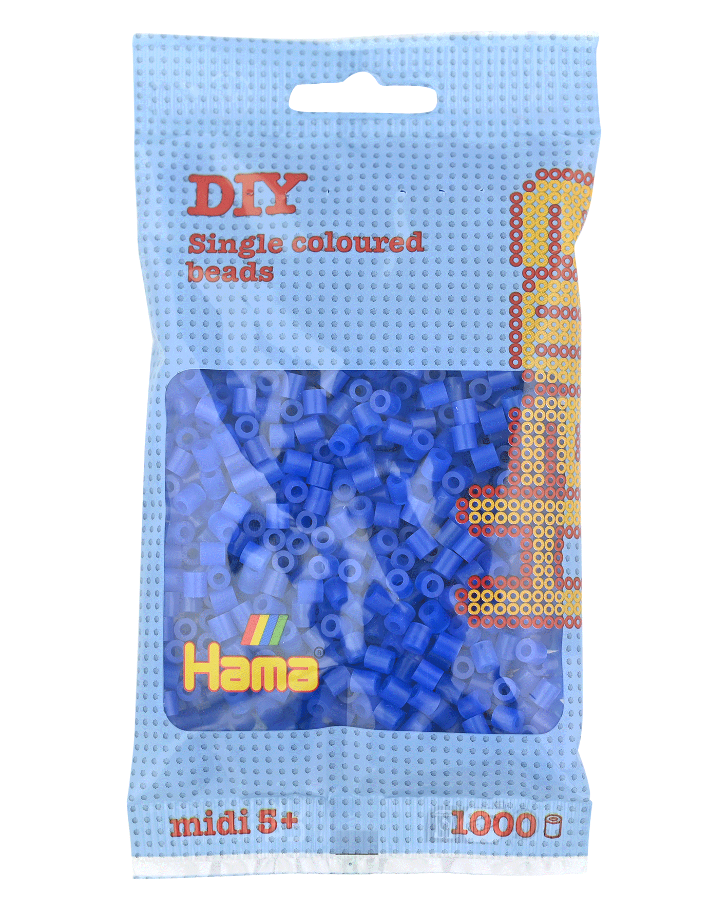 Hama Bügelperlen – Neon - Blau, Midi 5 mm (1000 Stk) von Spielzeughafen